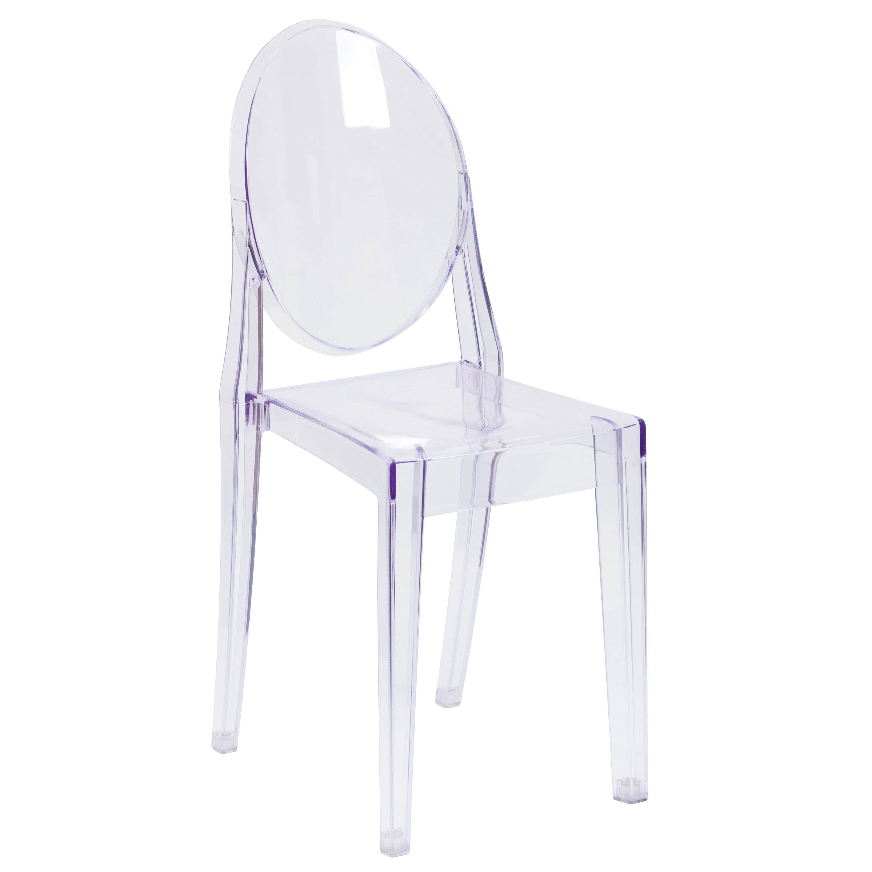 Ghost Side Chair-Accent Chair-Flash Furniture-Wall2Wall Furnishings