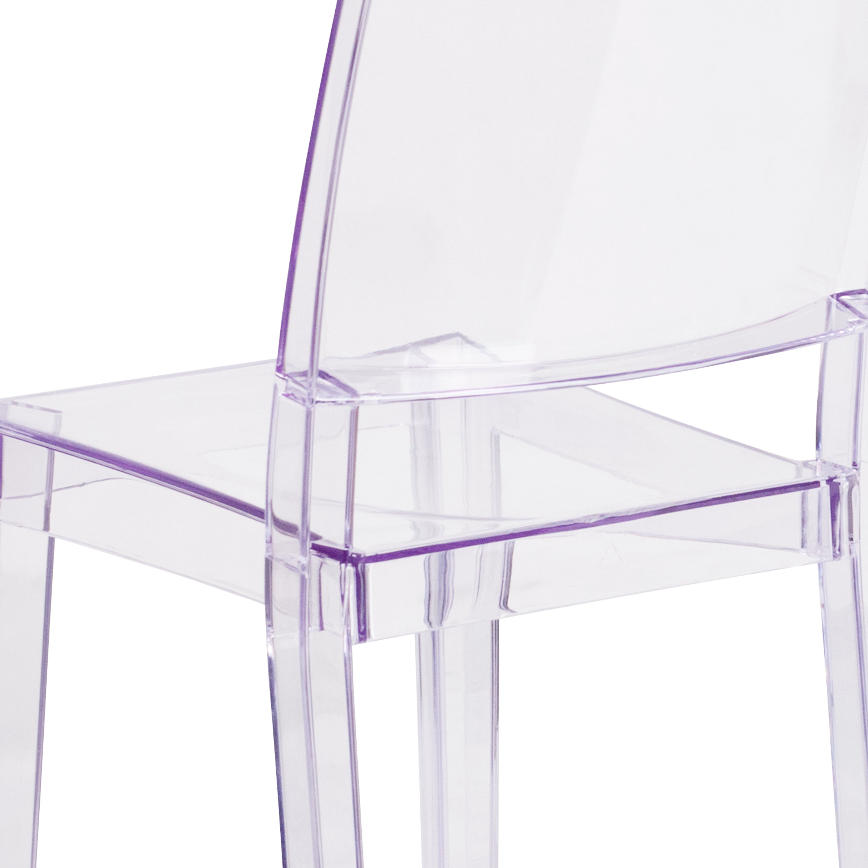 Phantom Series Transparent Stacking Side Chair-Accent Chair-Flash Furniture-Wall2Wall Furnishings