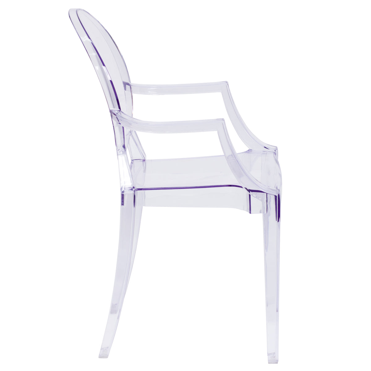 Oval Back Ghost Chair with Arms