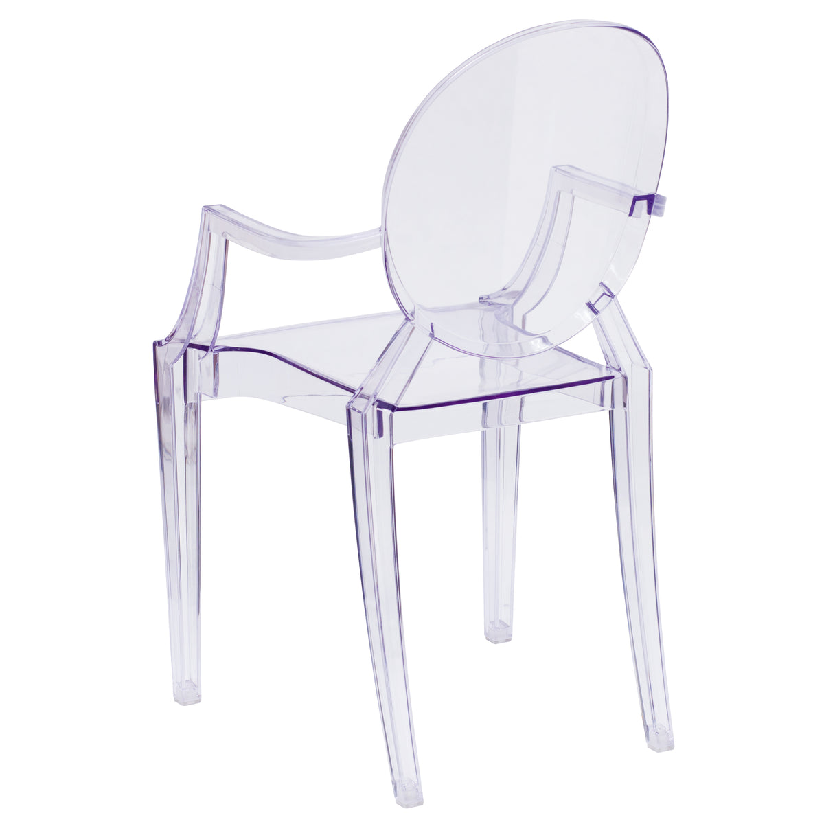 Oval Back Ghost Chair with Arms