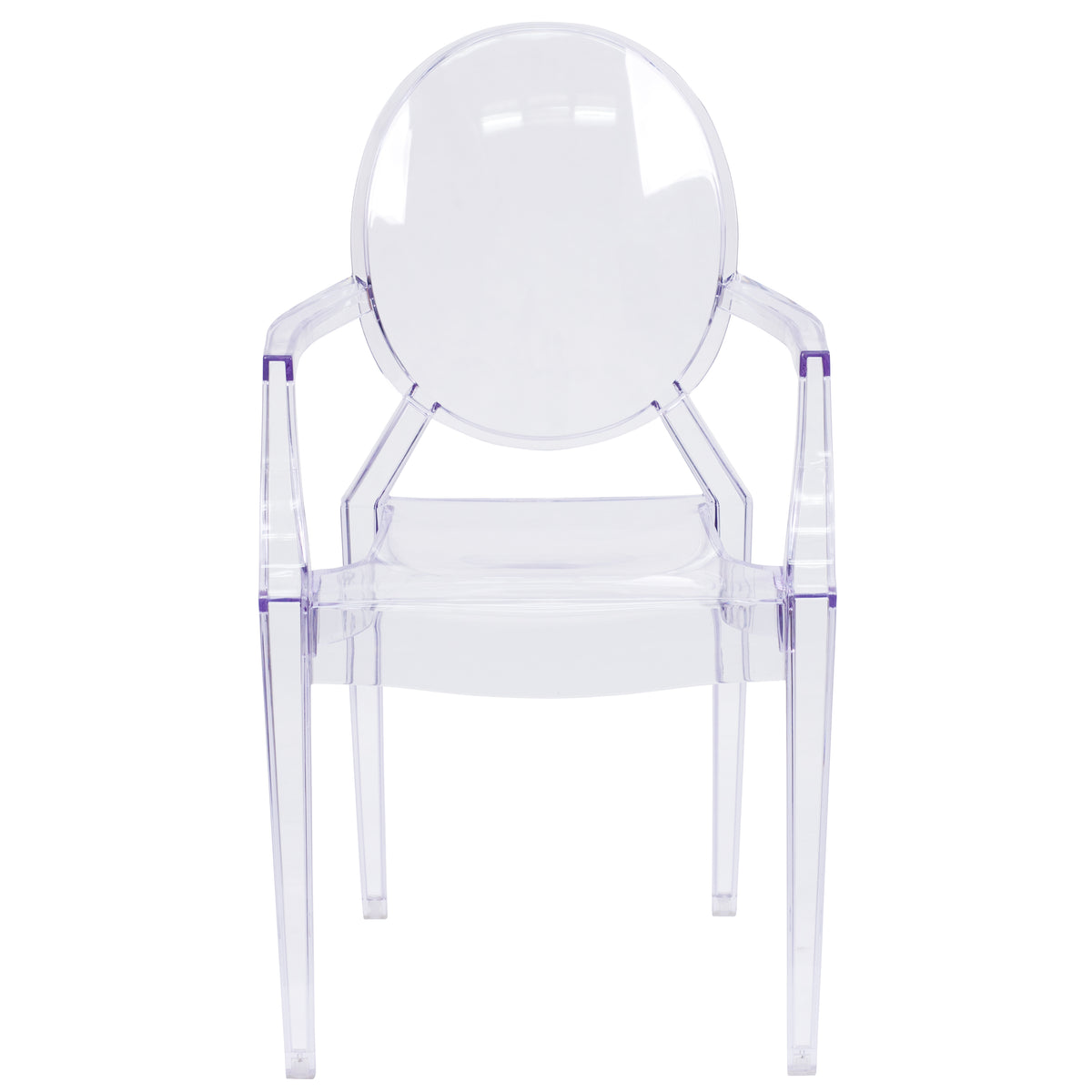 Oval Back Ghost Chair with Arms