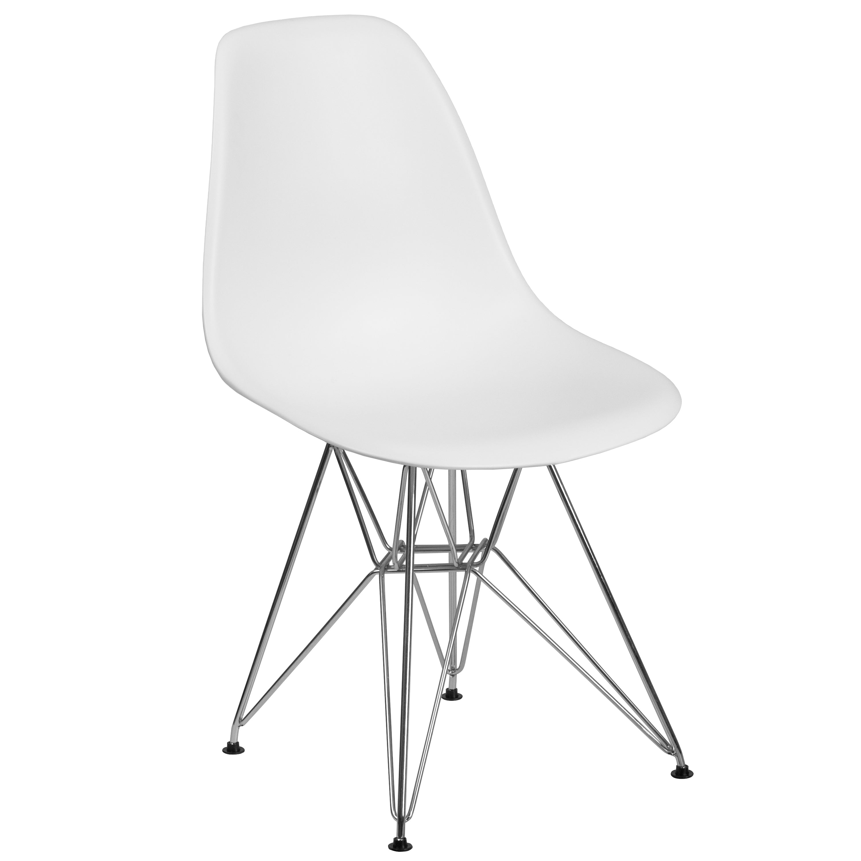 Elon Series Plastic Chair with Chrome Base-Accent Chair-Flash Furniture-Wall2Wall Furnishings