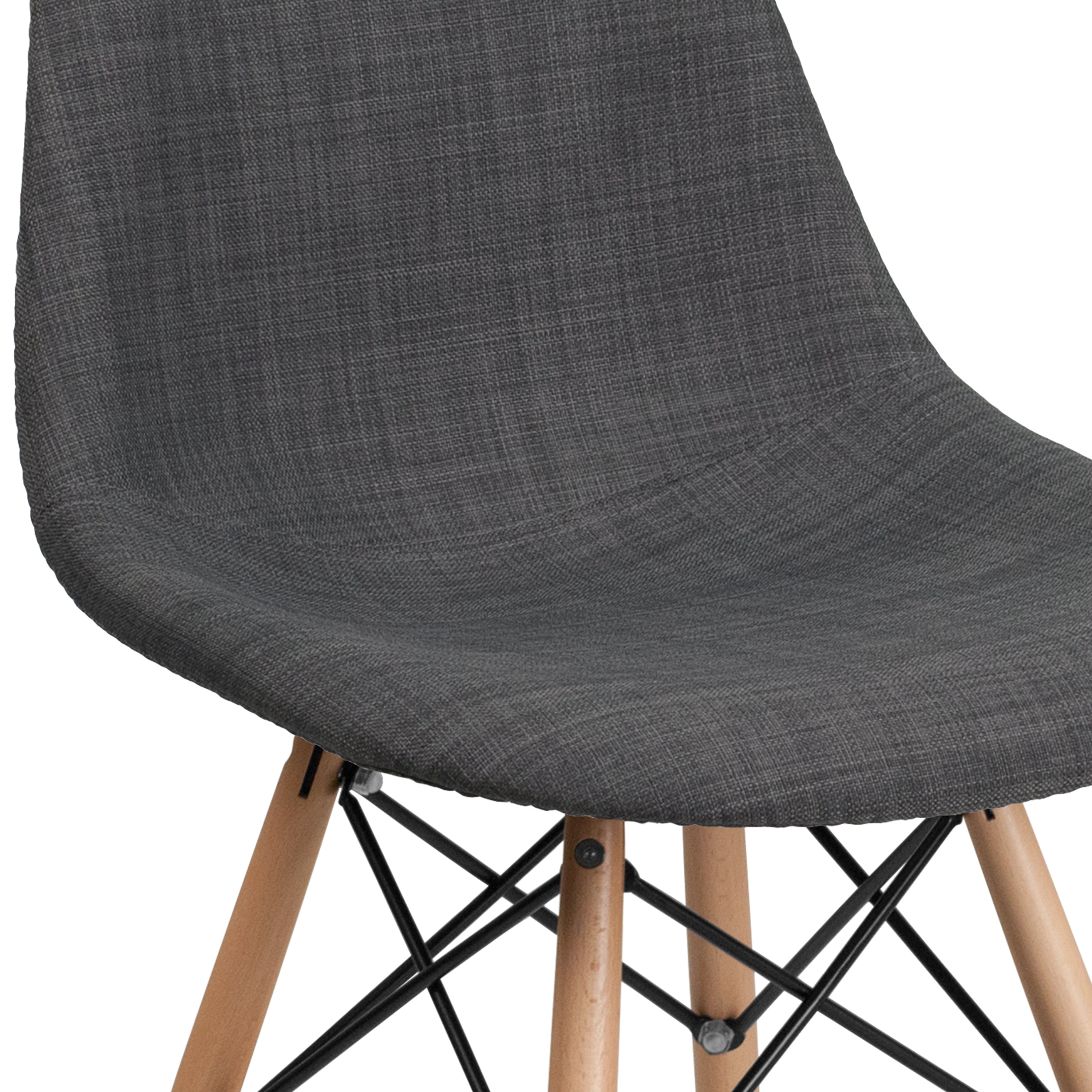 Elon Series Fabric Chair with Wooden Legs-Accent Chair-Flash Furniture-Wall2Wall Furnishings