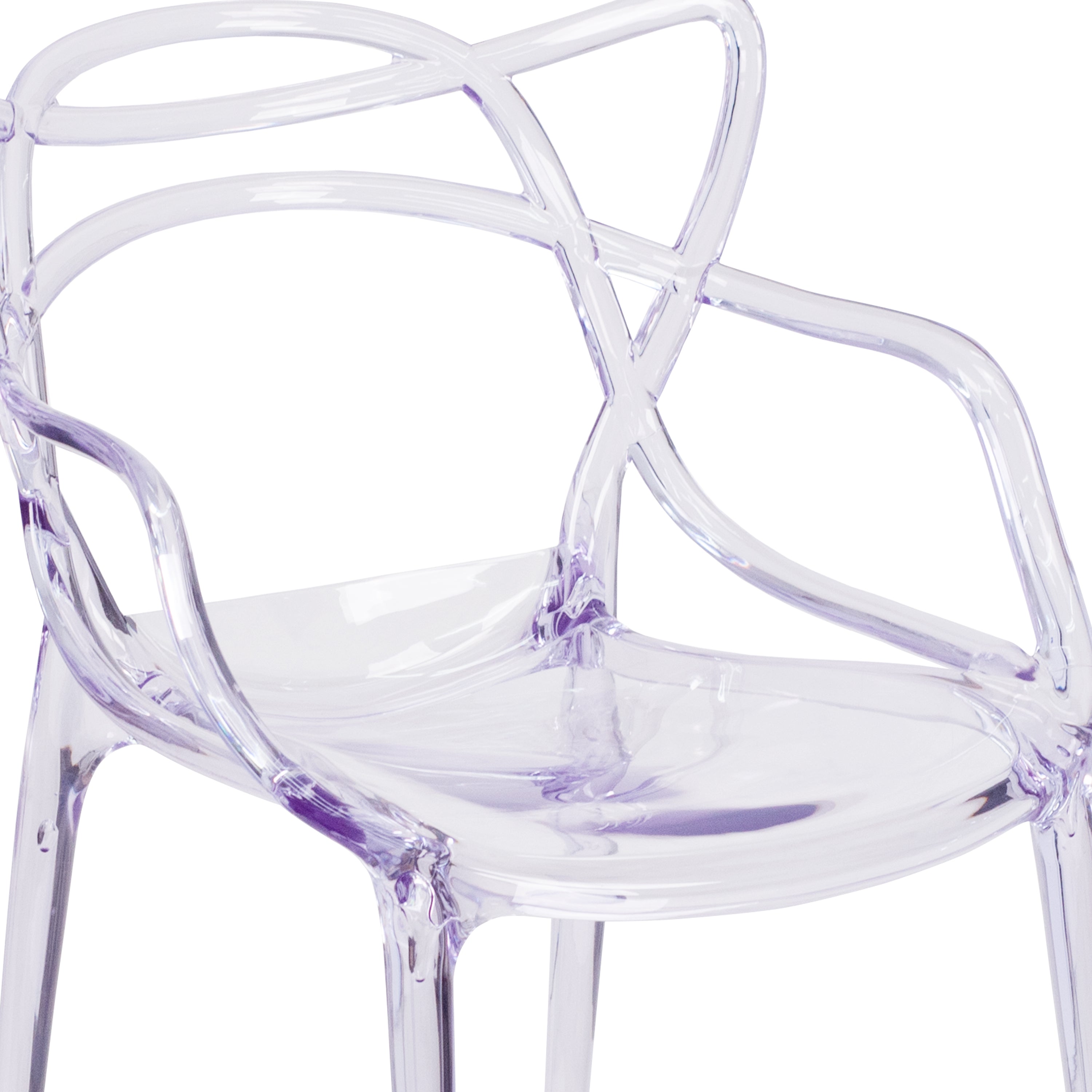 Nesting Series Transparent Fluid Style Stacking Side Chair-Accent Chair-Flash Furniture-Wall2Wall Furnishings