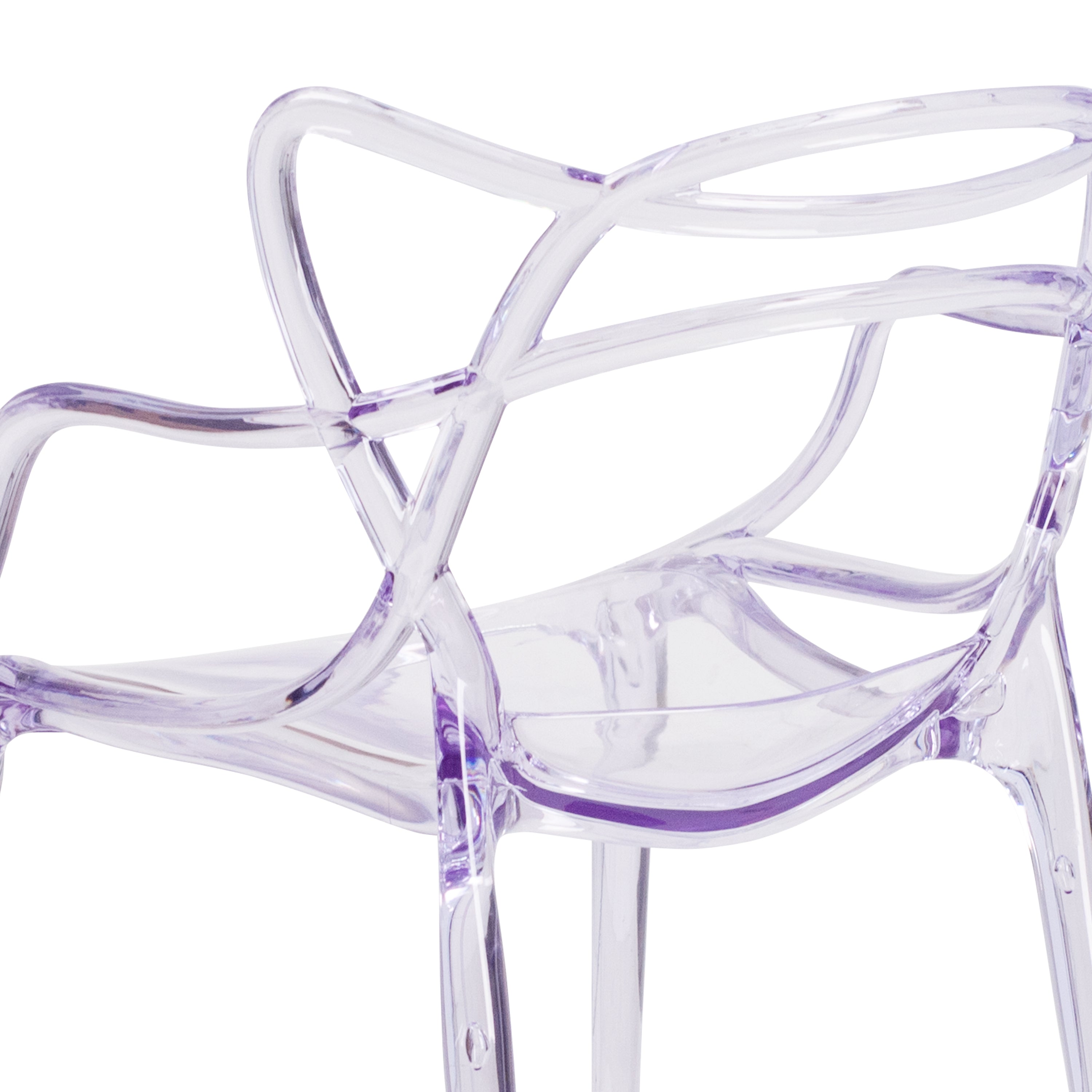 Nesting Series Transparent Fluid Style Stacking Side Chair-Accent Chair-Flash Furniture-Wall2Wall Furnishings