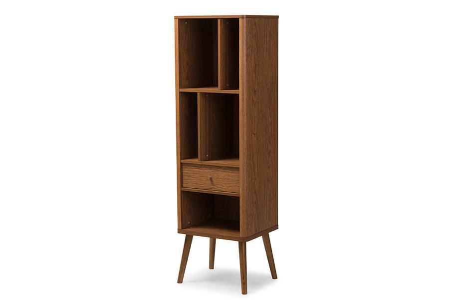 Ellingham Mid-century Retro Modern 1-drawer Sideboard Storage Cabinet Bookcase Organizer