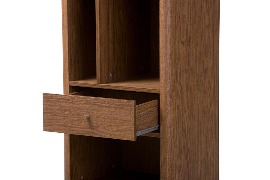 Ellingham Mid-century Retro Modern 1-drawer Sideboard Storage Cabinet Bookcase Organizer