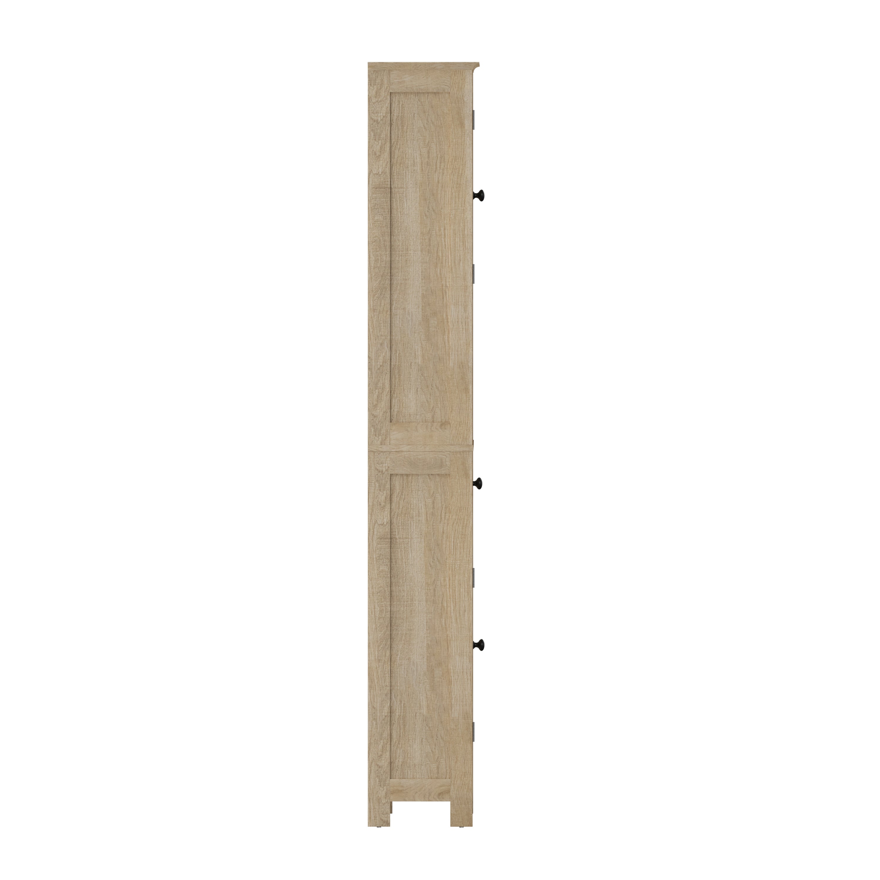 Dune Freestanding Bathroom Linen Tower Storage Cabinet with Magnetic Close Doors, Adjustable Shelves, Open Display Shelf, and Drawer