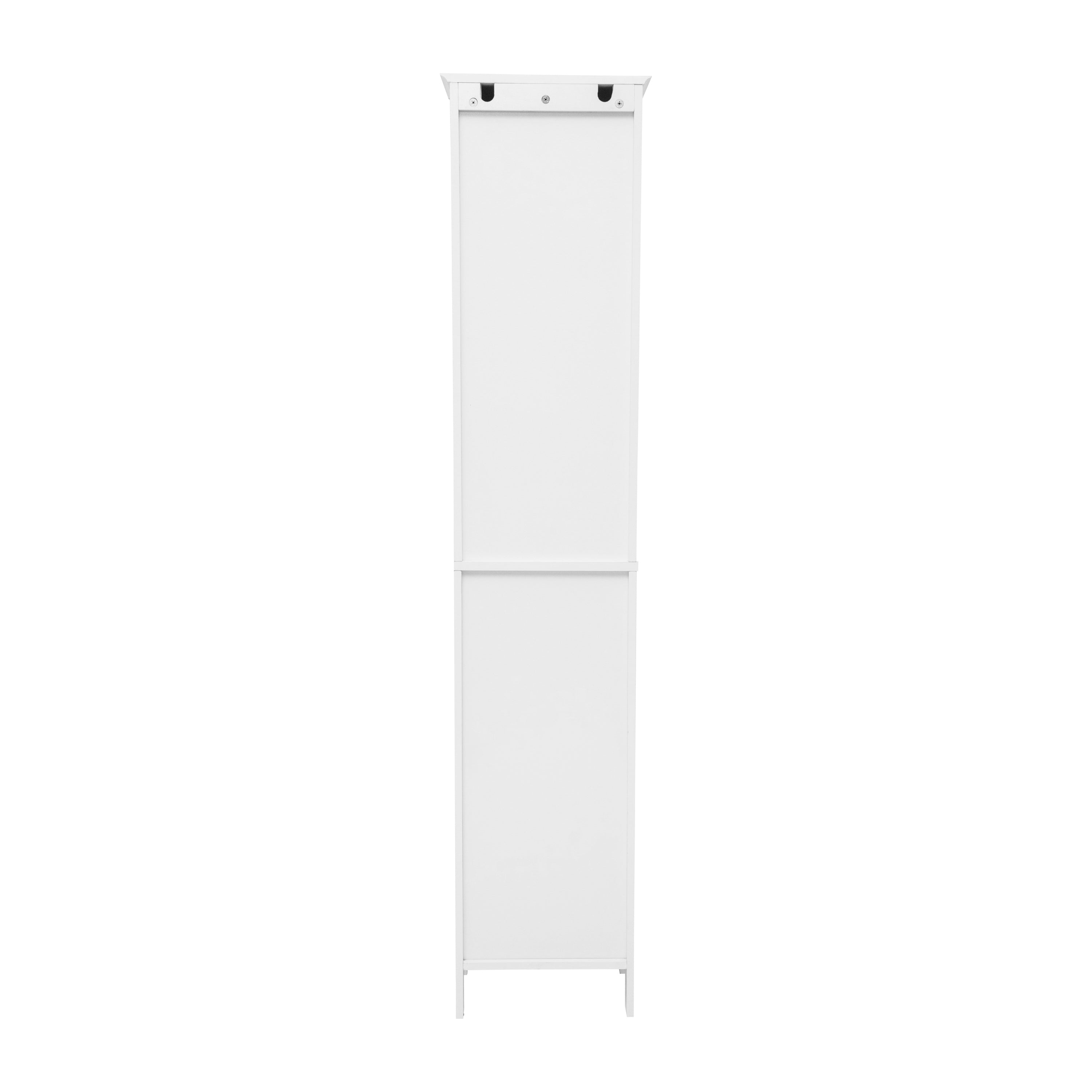 Dune Freestanding Bathroom Linen Tower Storage Cabinet with Magnetic Close Doors, Adjustable Shelves, Open Display Shelf, and Drawer