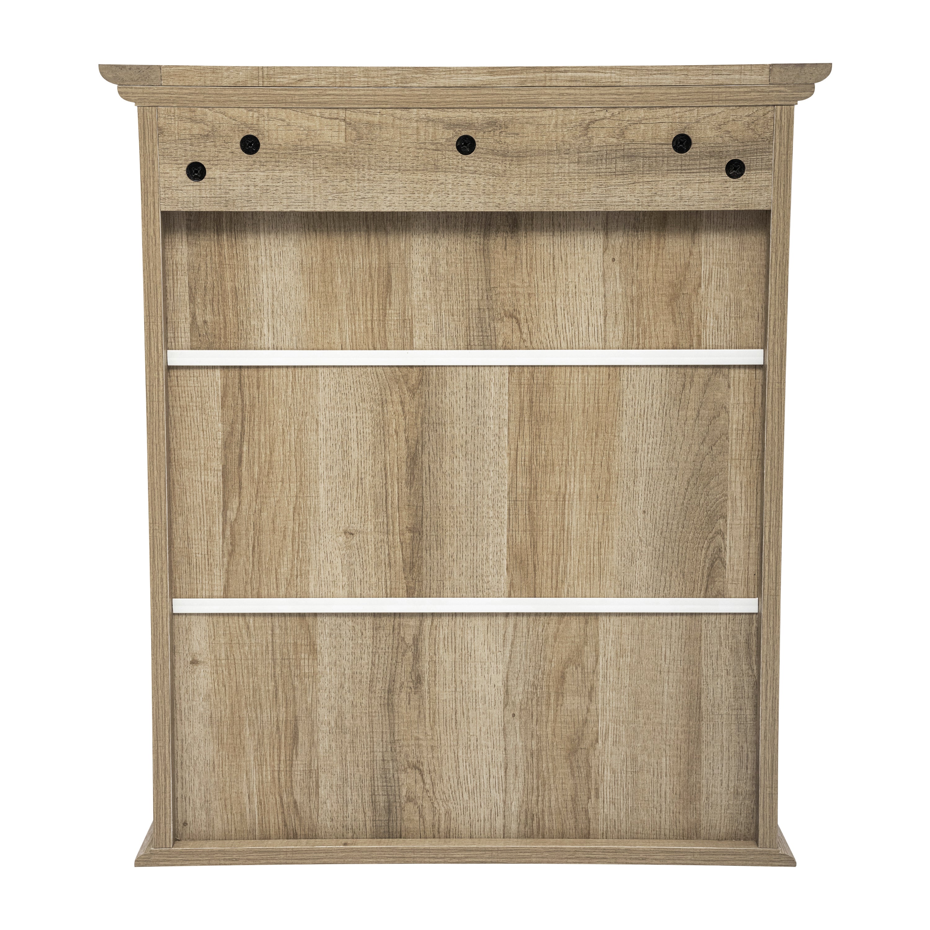 Dune Wall Mounted Bathroom Medicine Cabinet Storage Organizer with Magnetic Closure Doors, Adjustable Shelf, and Lower Open Shelf