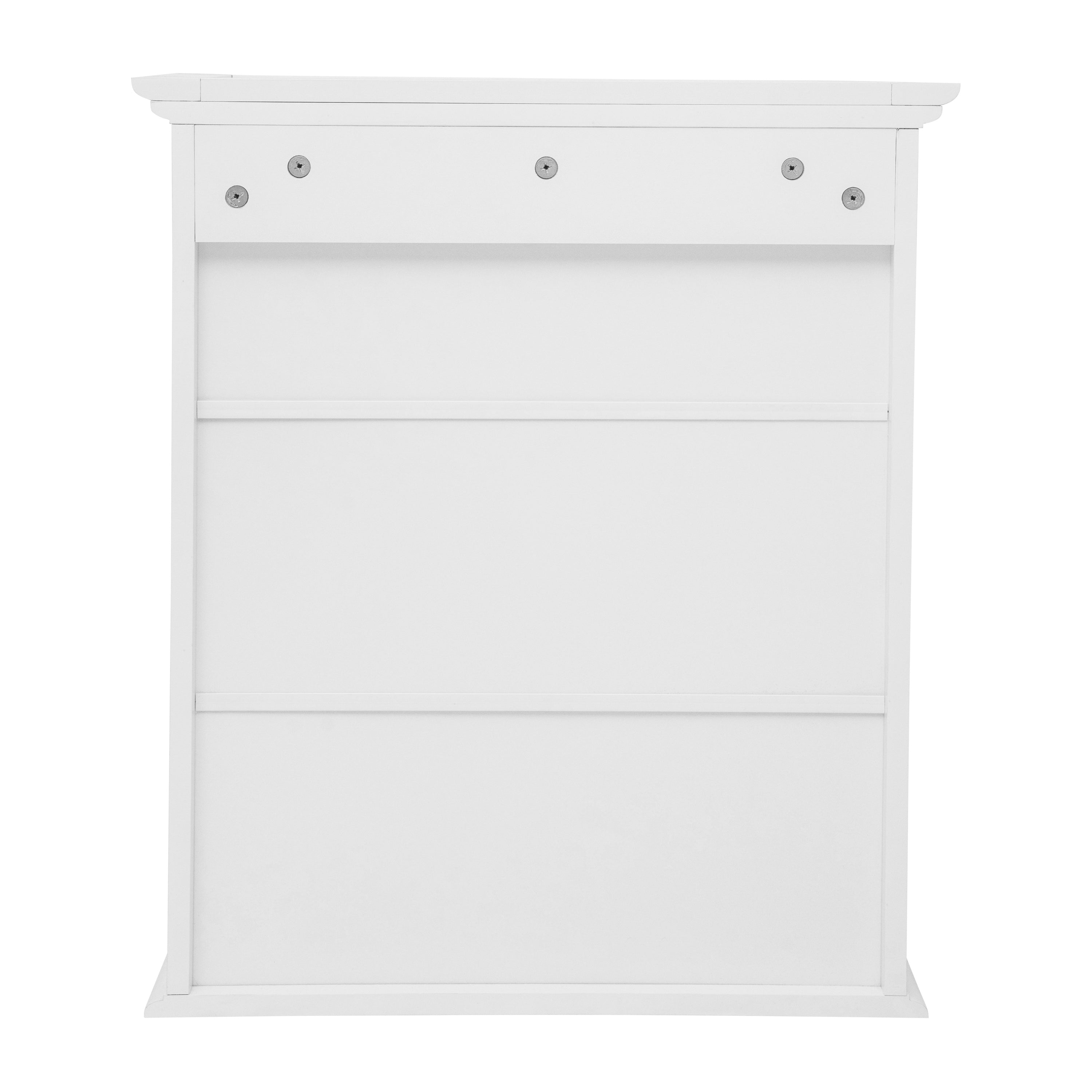 Dune Wall Mounted Bathroom Medicine Cabinet Storage Organizer with Magnetic Closure Doors, Adjustable Shelf, and Lower Open Shelf