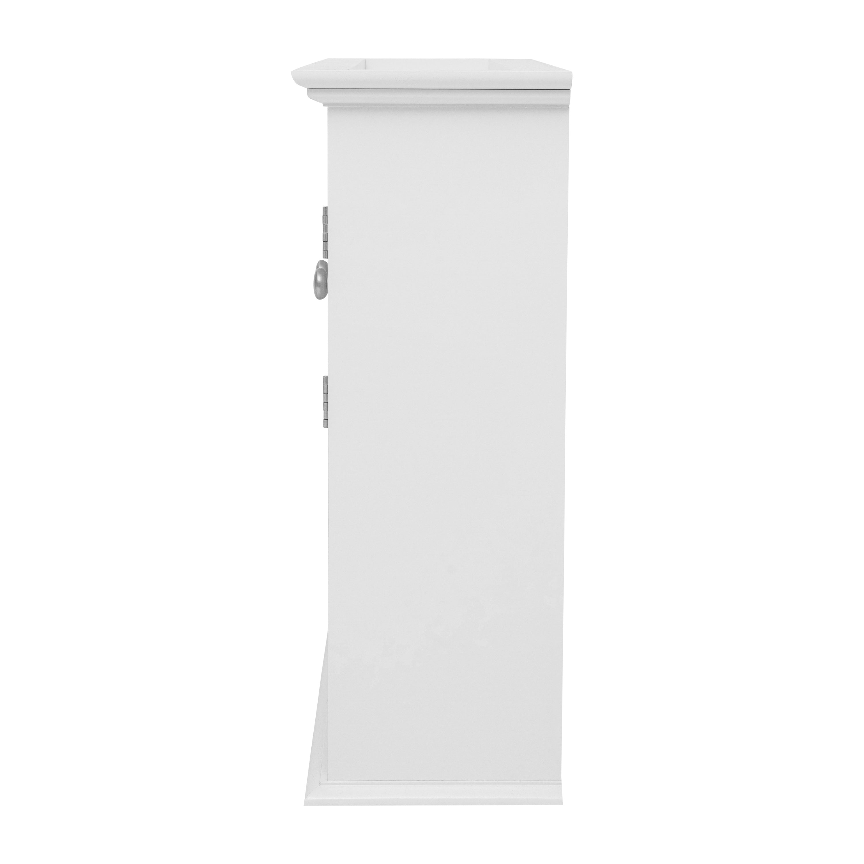 Dune Wall Mounted Bathroom Medicine Cabinet Storage Organizer with Magnetic Closure Doors, Adjustable Shelf, and Lower Open Shelf