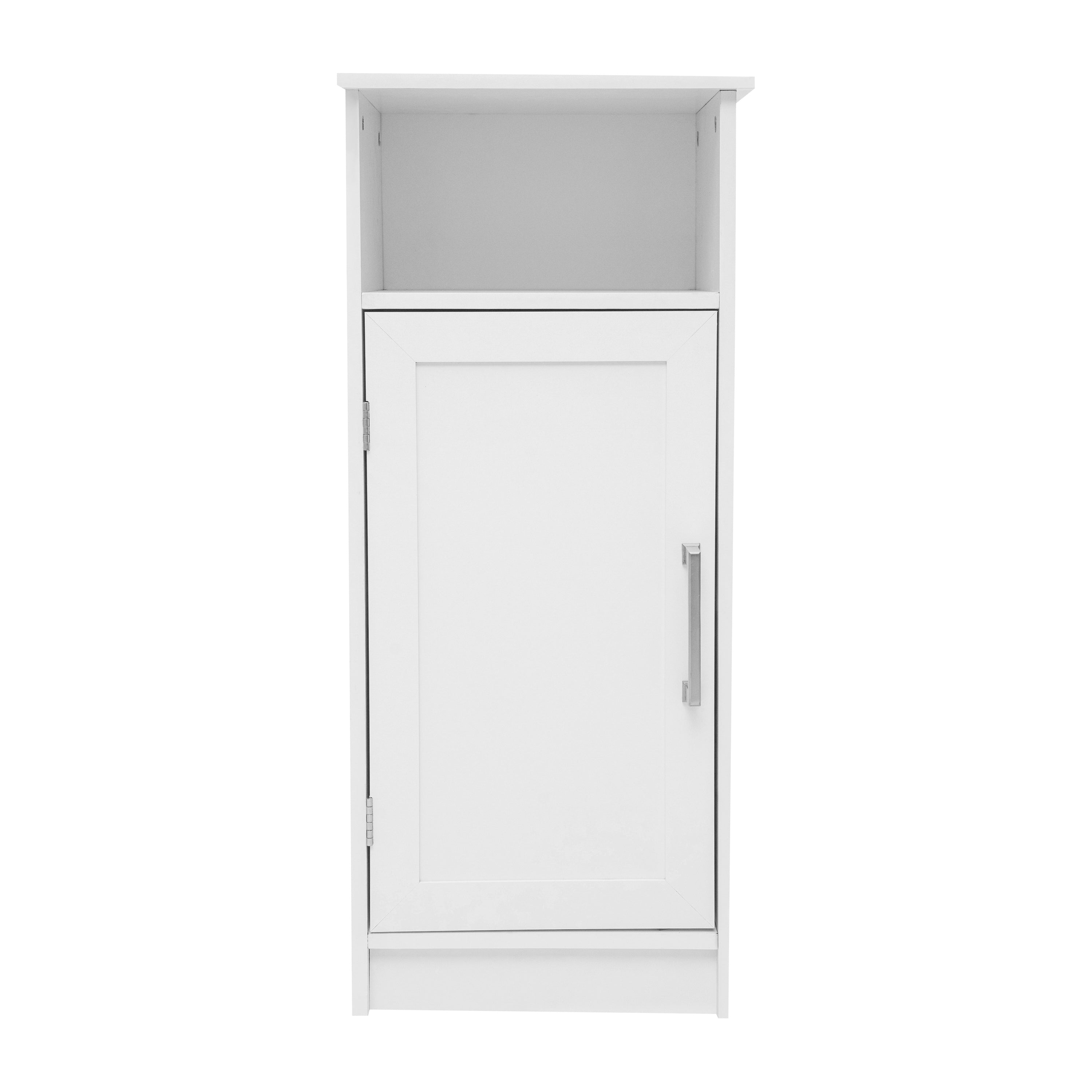 Vega Bathroom Storage Cabinet Organizer with Magnetic Closure Door, In-Cabinet Adjustable Shelf, and Upper Open Shelf