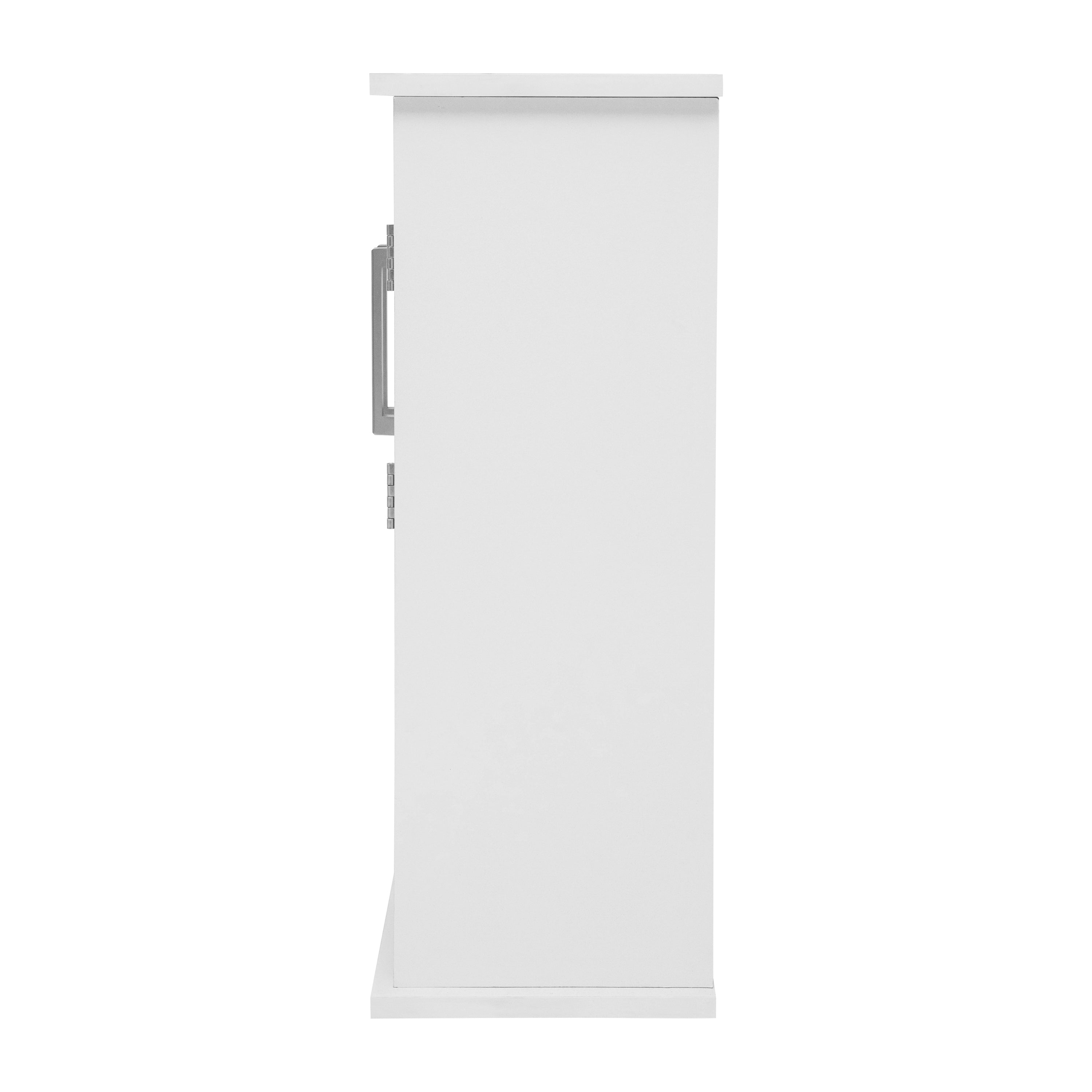 Vega Wall Mounted Bathroom Medicine Cabinet Storage Organizer with Magnetic Closure Doors, Adjustable Shelf, and Lower Open Shelf