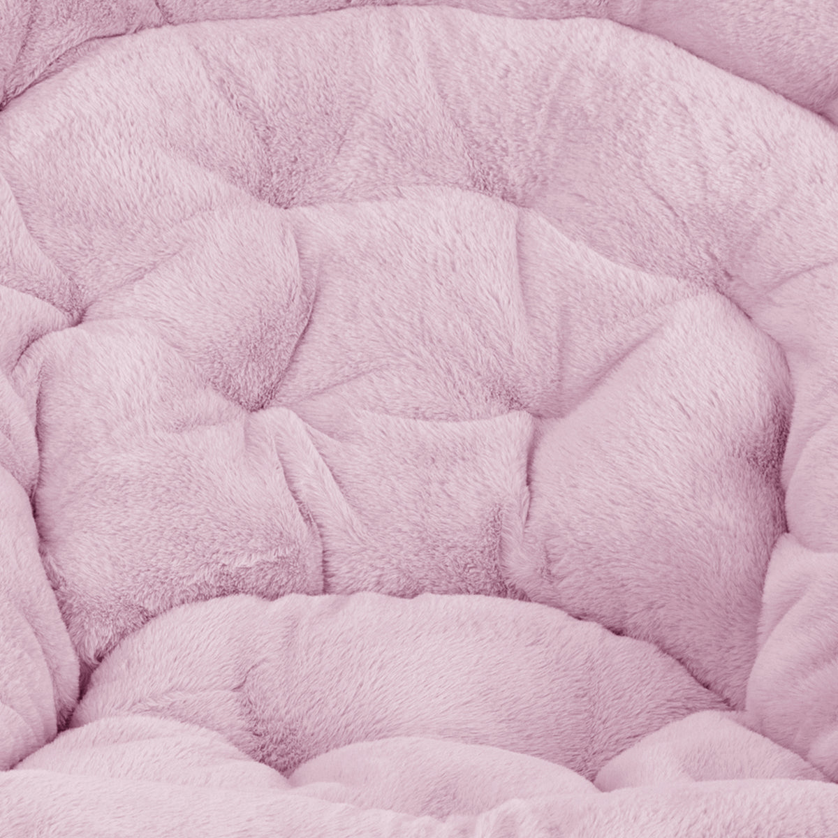 Gwen 38" Oversize Portable Faux Fur Folding Saucer Moon Chair for Dorm and Bedroom
