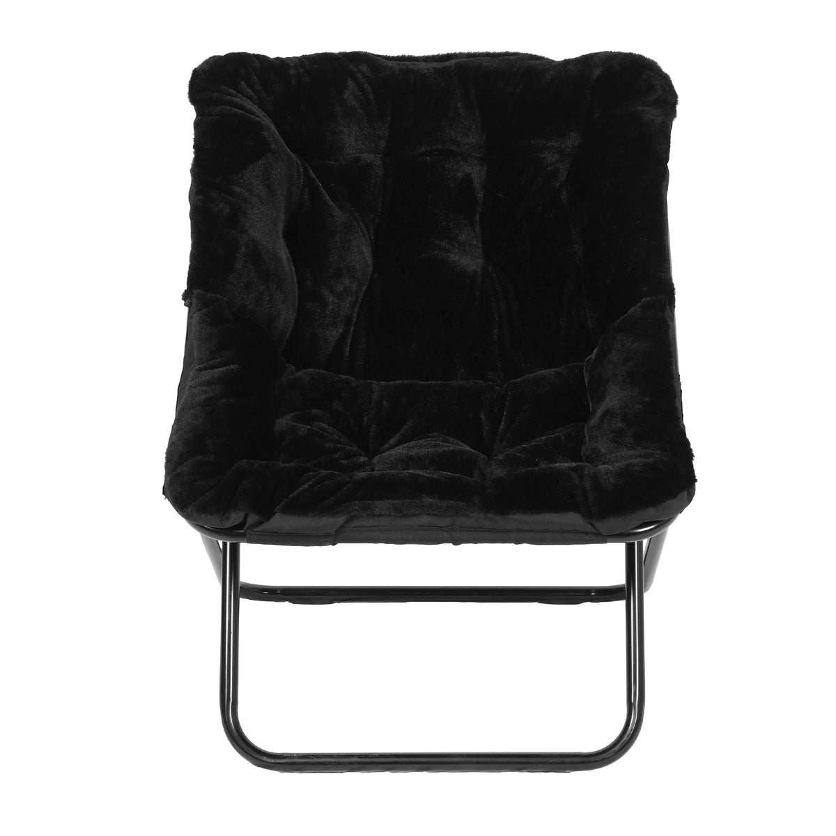 Archer Oversized Portable Upholstered Folding Saucer Chair for Dorm or Bedroom