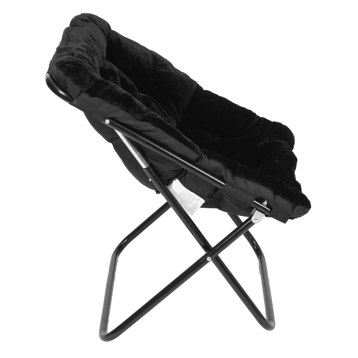 Archer Oversized Portable Upholstered Folding Saucer Chair for Dorm or Bedroom