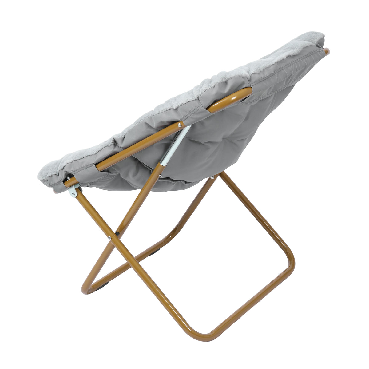 Archer Oversized Portable Upholstered Folding Saucer Chair for Dorm or Bedroom