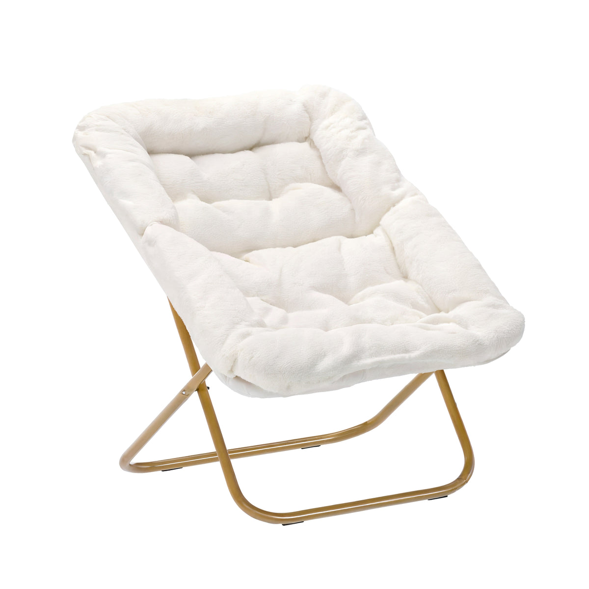 Archer Oversized Portable Upholstered Folding Saucer Chair for Dorm or Bedroom