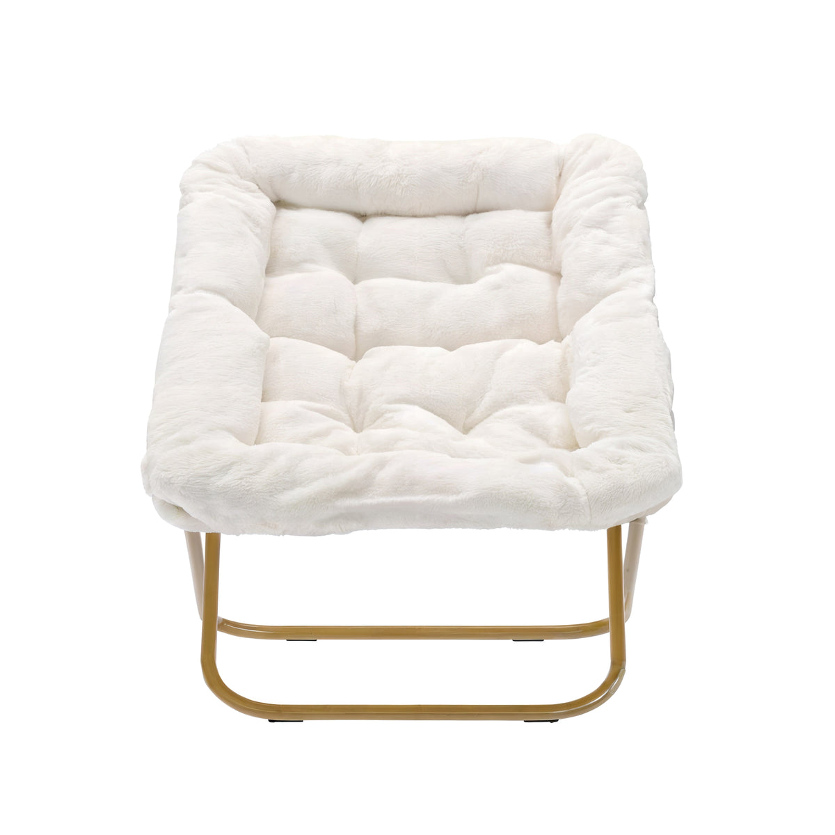 Archer Oversized Portable Upholstered Folding Saucer Chair for Dorm or Bedroom