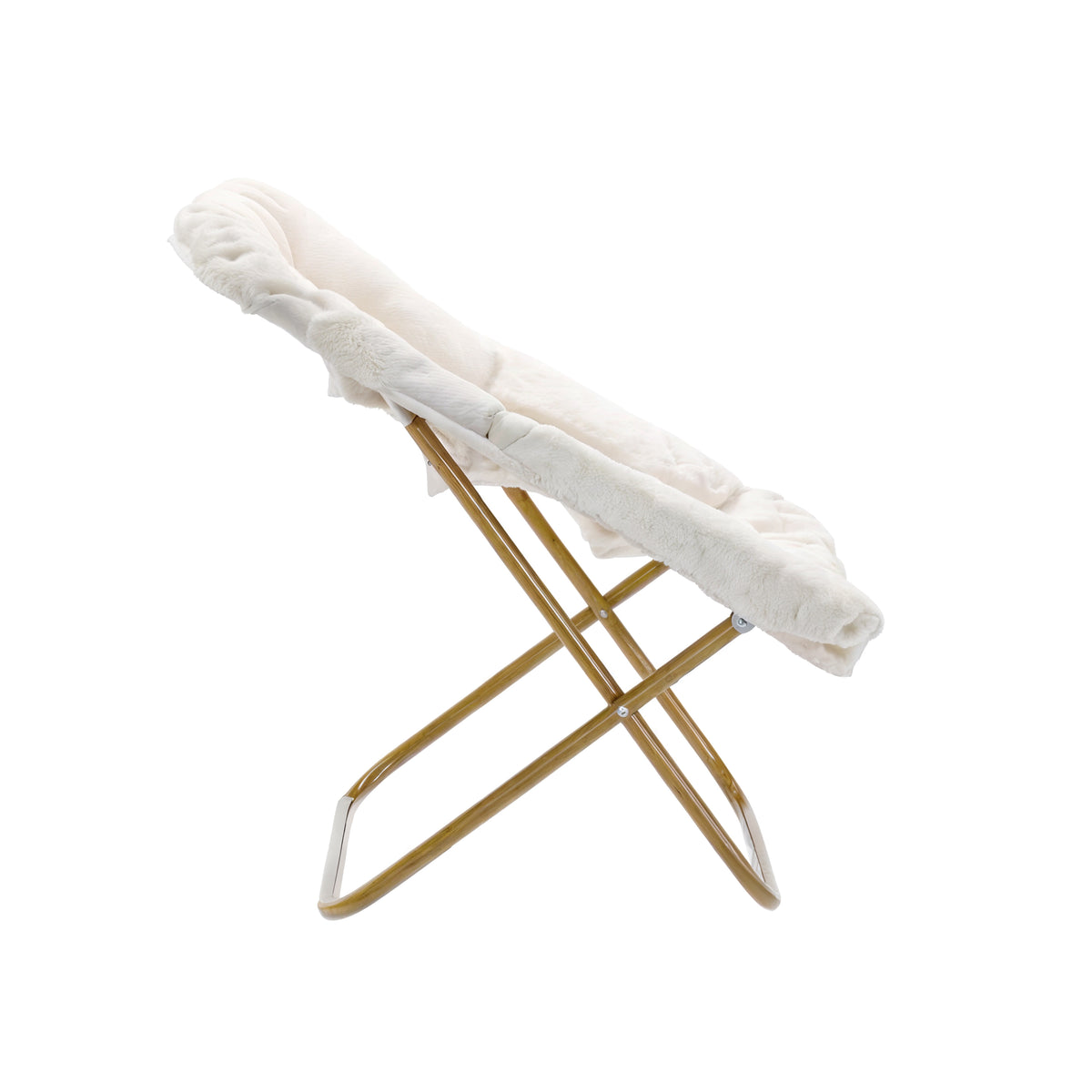 Archer Oversized Portable Upholstered Folding Saucer Chair for Dorm or Bedroom