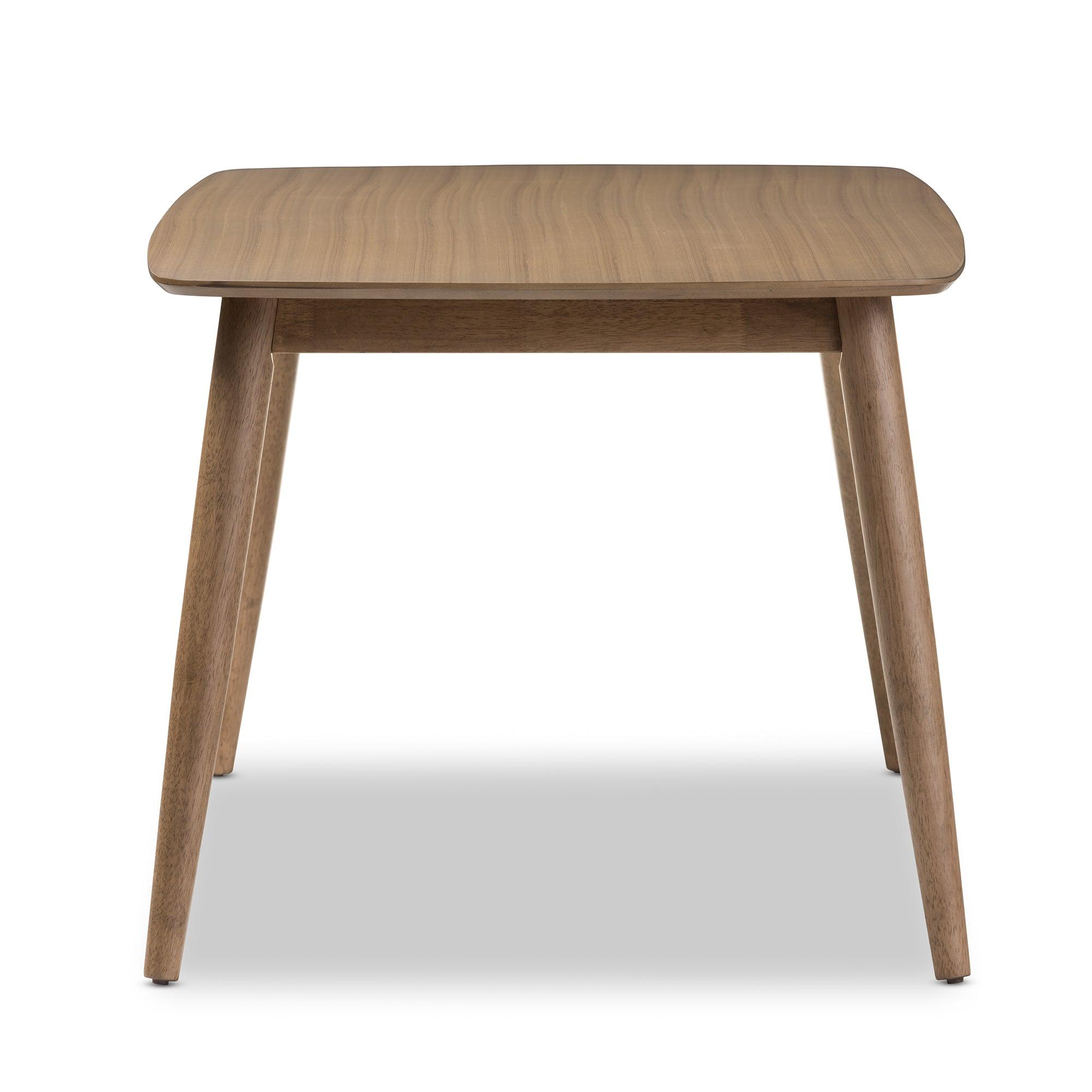 Edna Mid-Century Modern French "" Light Finishing Wood Dining Table