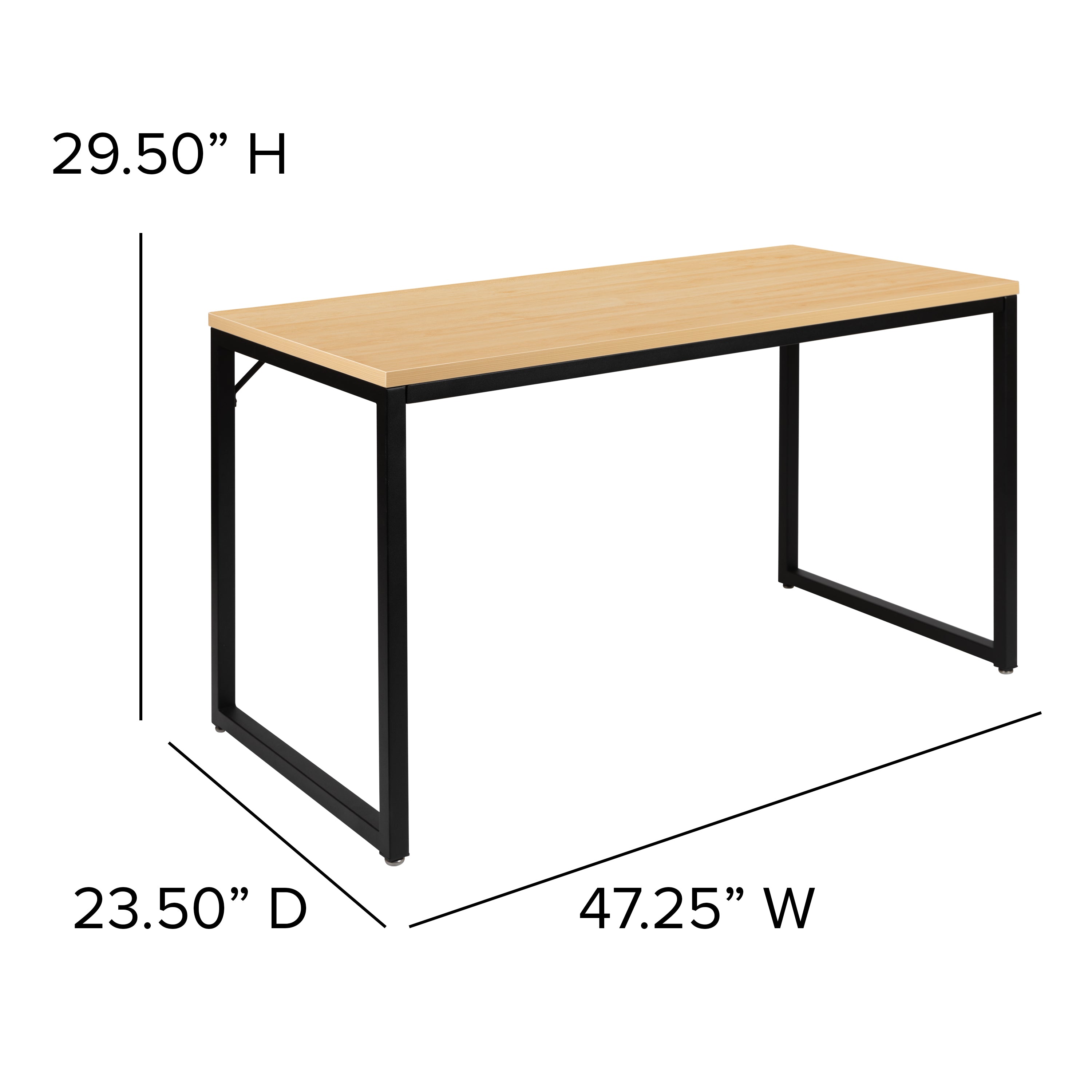 Tiverton Industrial Modern Desk - Office Computer Desk and Home Office Desk - 47" Long