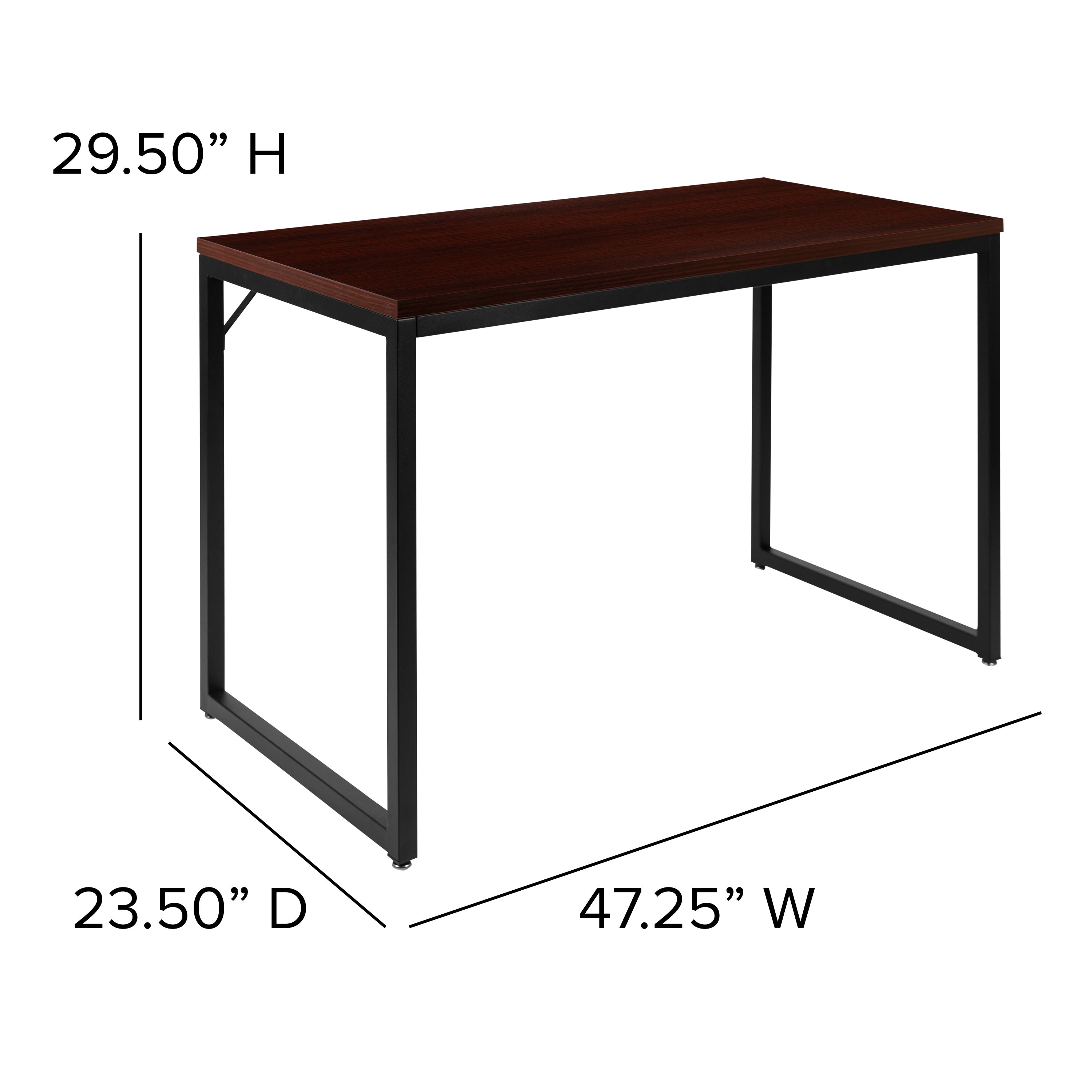 Tiverton Industrial Modern Desk - Office Computer Desk and Home Office Desk - 47" Long