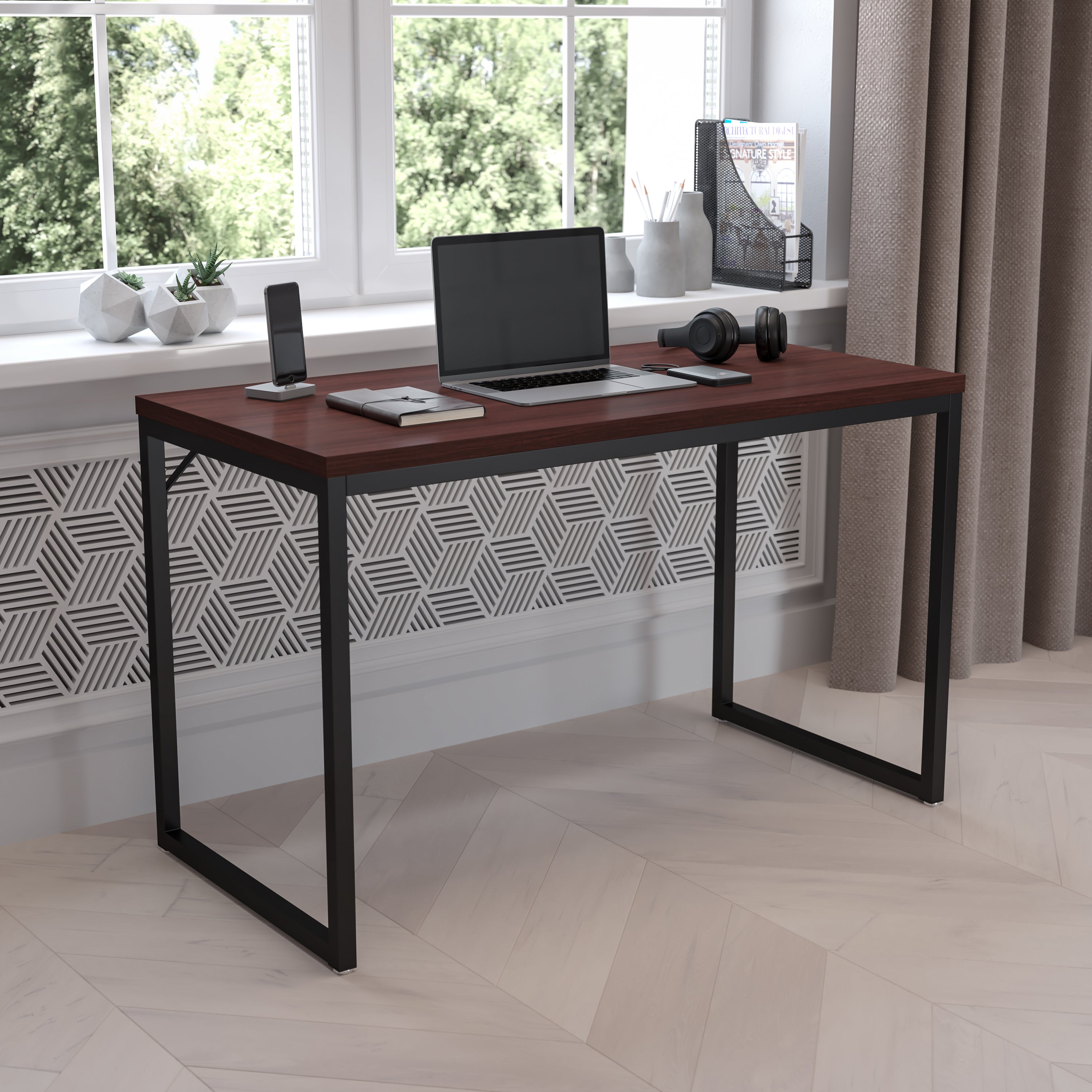 Tiverton Industrial Modern Desk - Office Computer Desk and Home Office Desk - 47" Long