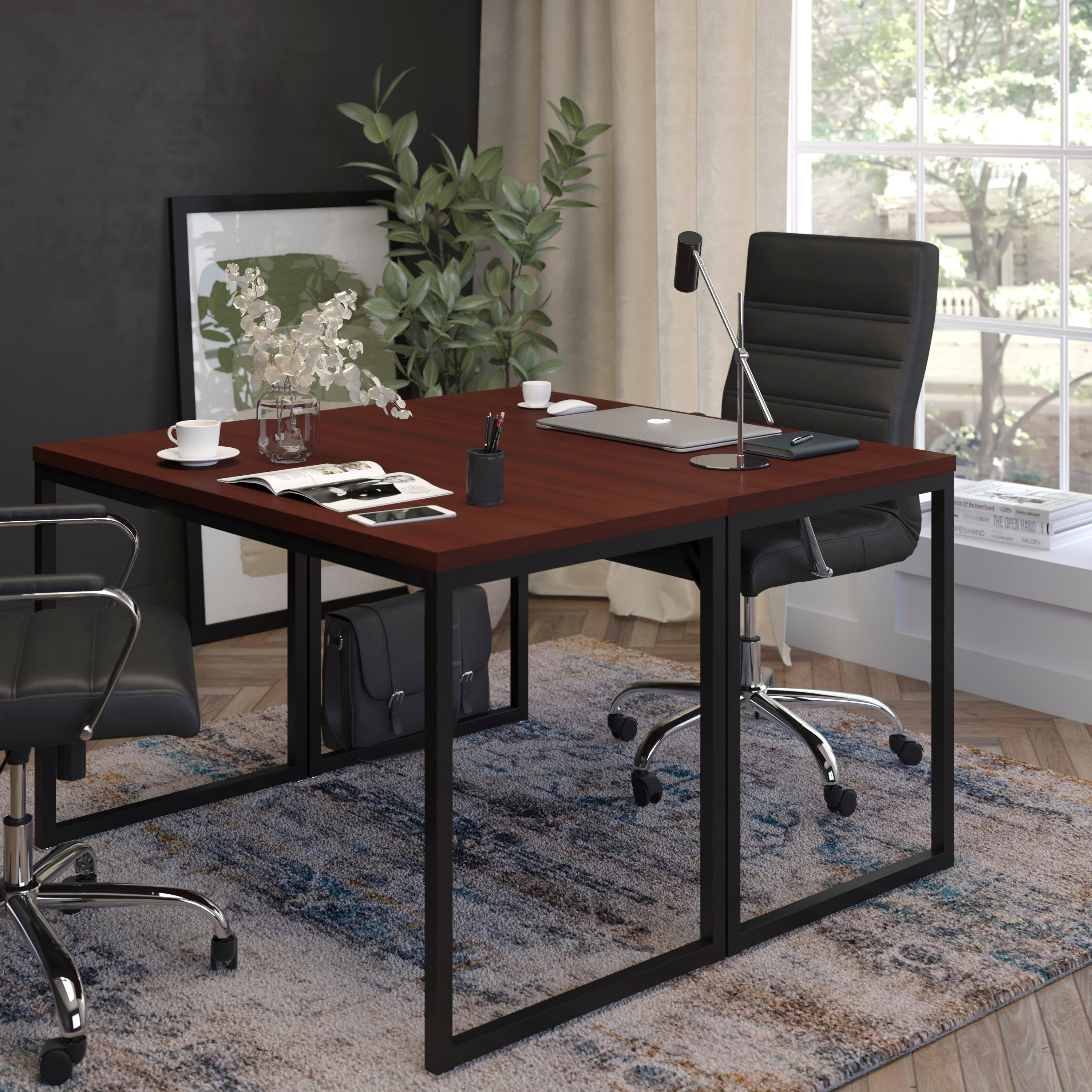 Tiverton Industrial Modern Desk - Office Computer Desk and Home Office Desk - 47" Long