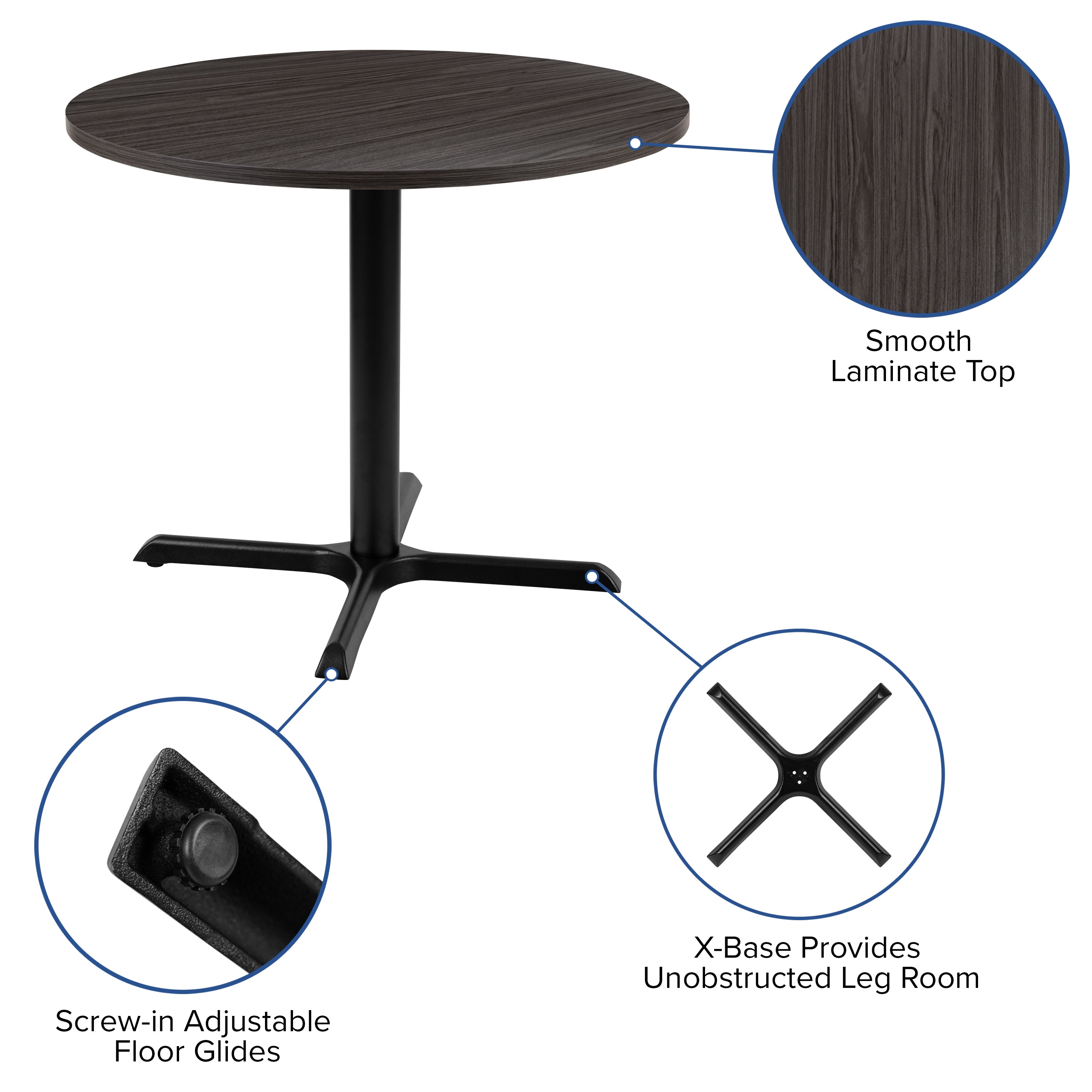 36" Round Multi-Purpose Conference Table - Meeting Table for Office-Conference Table-Flash Furniture-Wall2Wall Furnishings