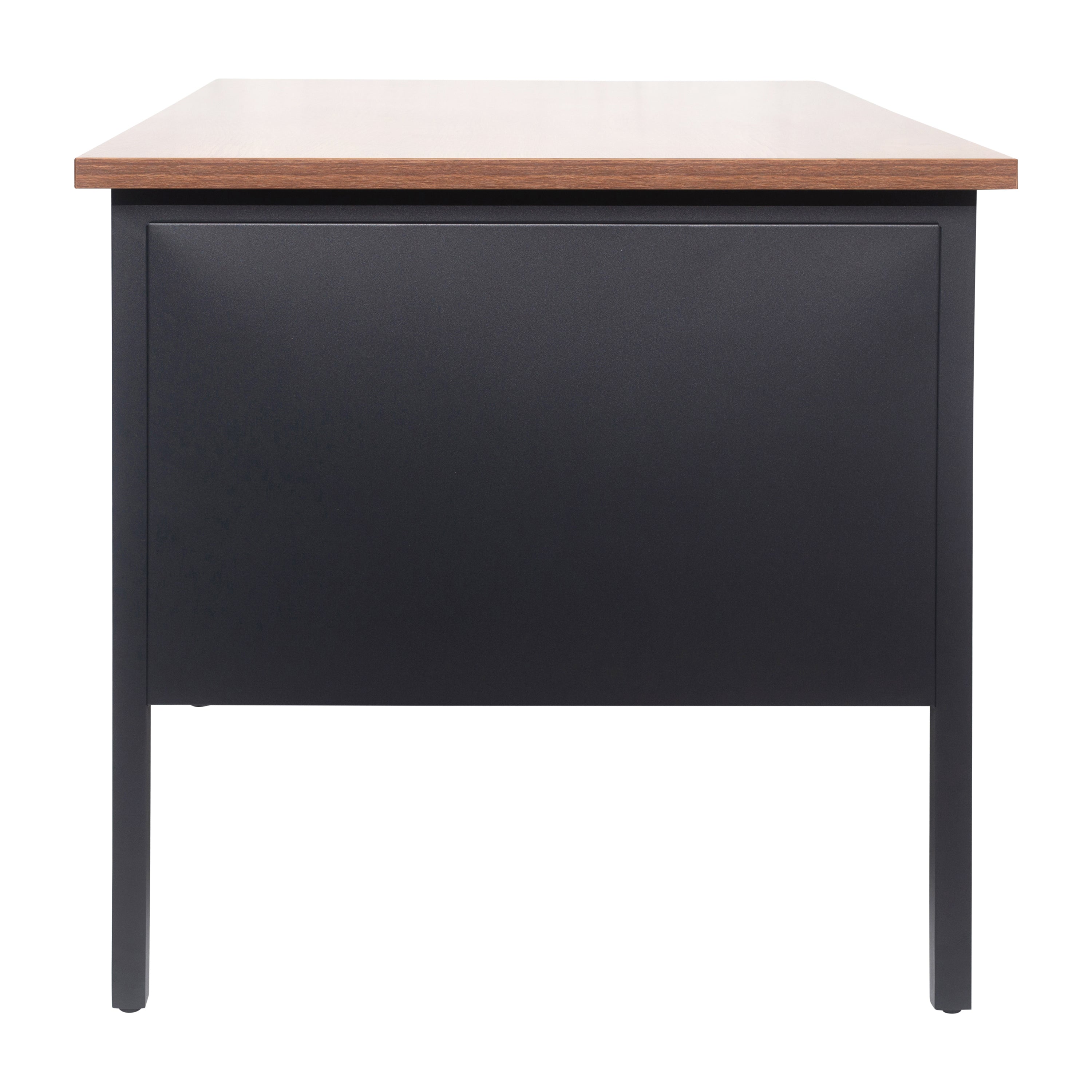 Cambridge Double Pedestal Desk with Locking Drawers and Metal Frame