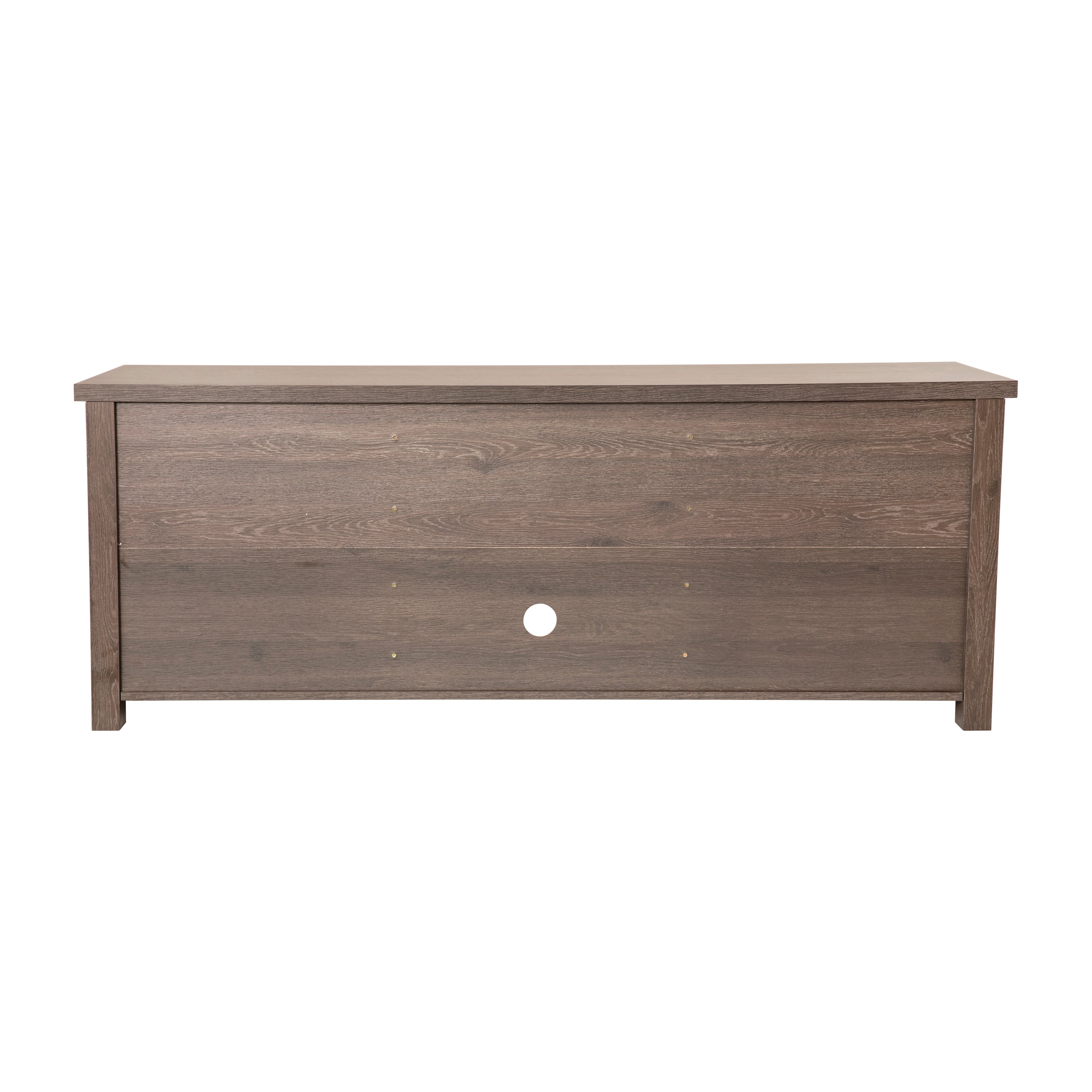 Sheffield Classic TV Stand for up to 80" TVs - Modern Finish with Full Glass Doors - 65" Engineered Wood Frame - 3 Shelves