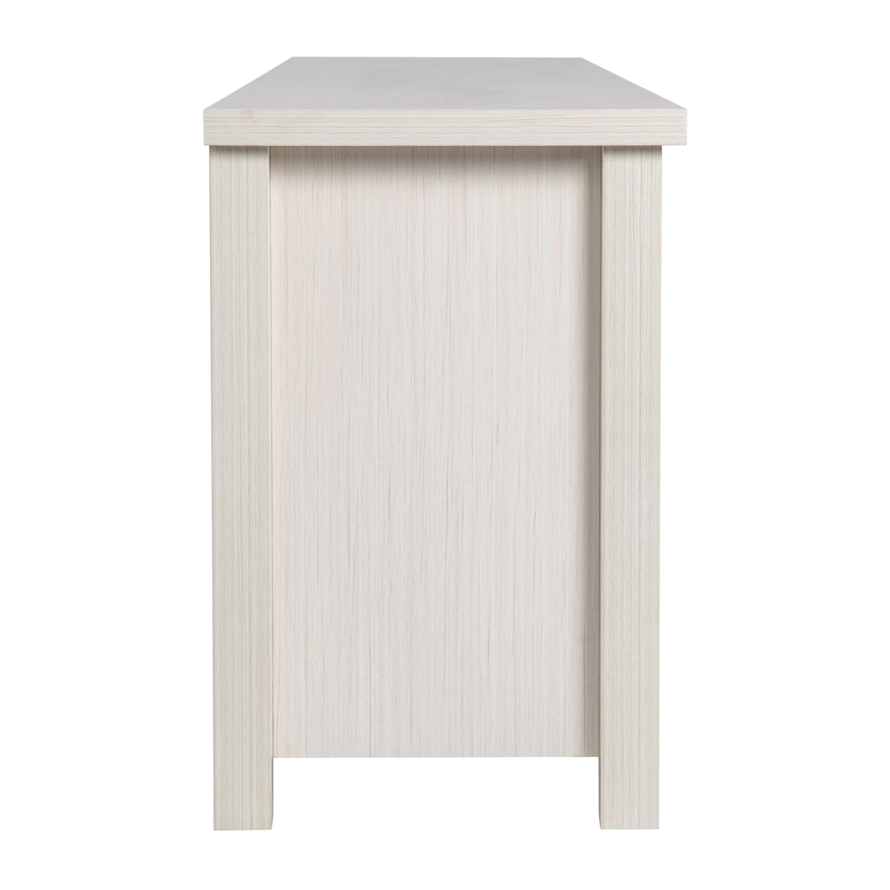 Sheffield Classic TV Stand for up to 80" TVs - Modern Finish with Full Glass Doors - 65" Engineered Wood Frame - 3 Shelves