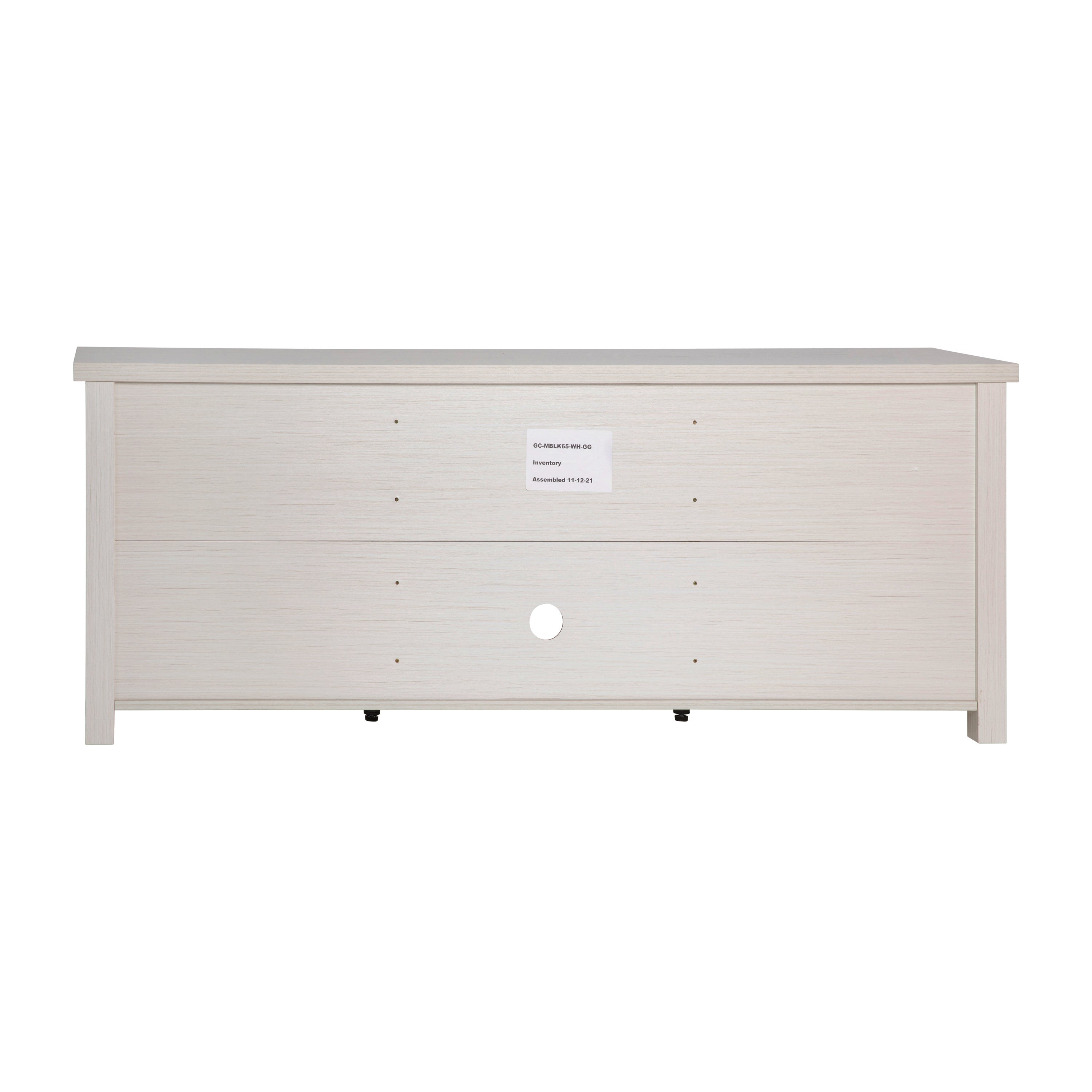 Sheffield Classic TV Stand for up to 80" TVs - Modern Finish with Full Glass Doors - 65" Engineered Wood Frame - 3 Shelves