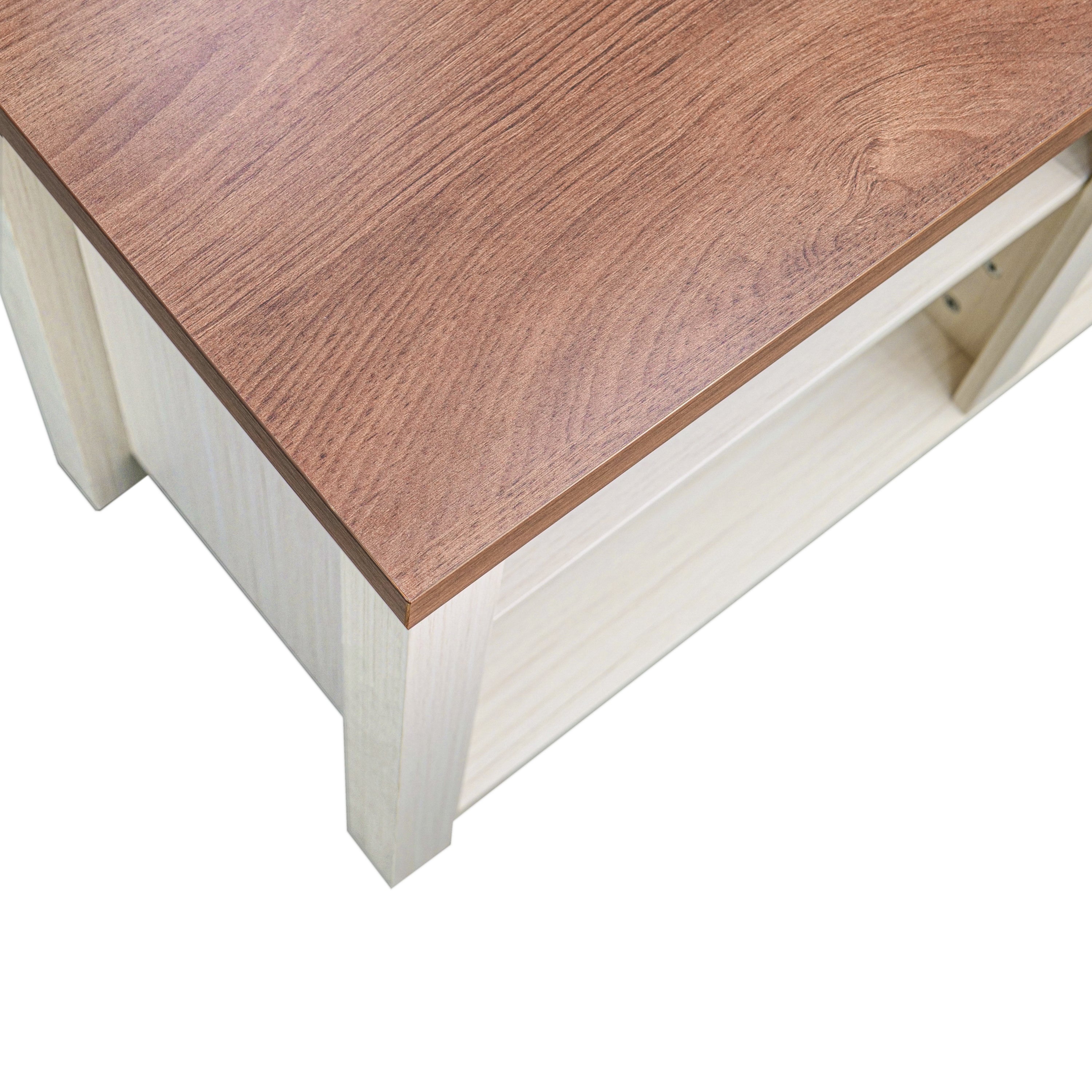 Kilead Farmhouse TV Stand for up to 80" TVs - 65" Engineered Wood Framed Media Console with Open Storage