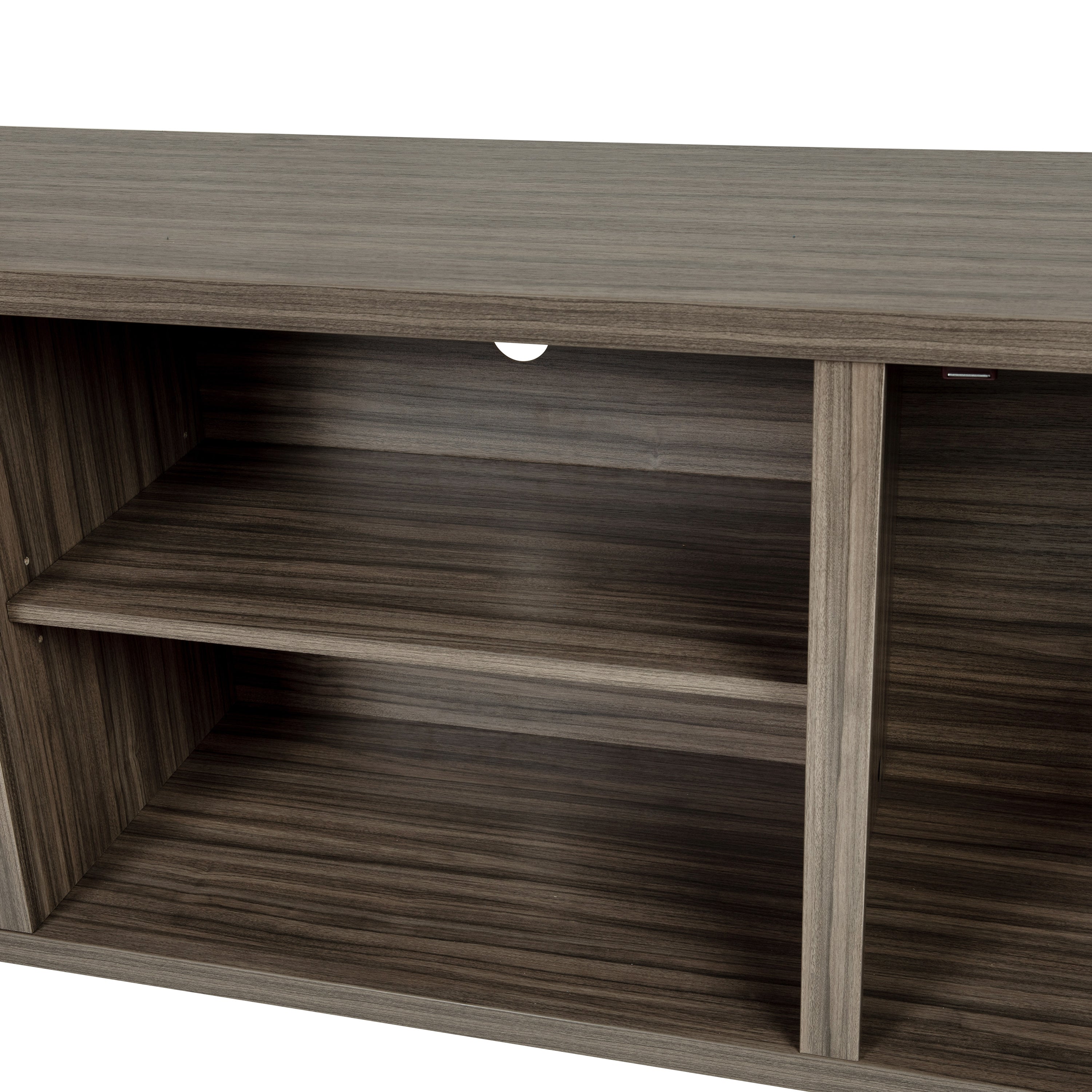 Charlotte Modern Farmhouse Barn Door TV Stand for TV's up to 65 Inches - 59 Inch Industrial Entertainment Center with Adjustable Shelf