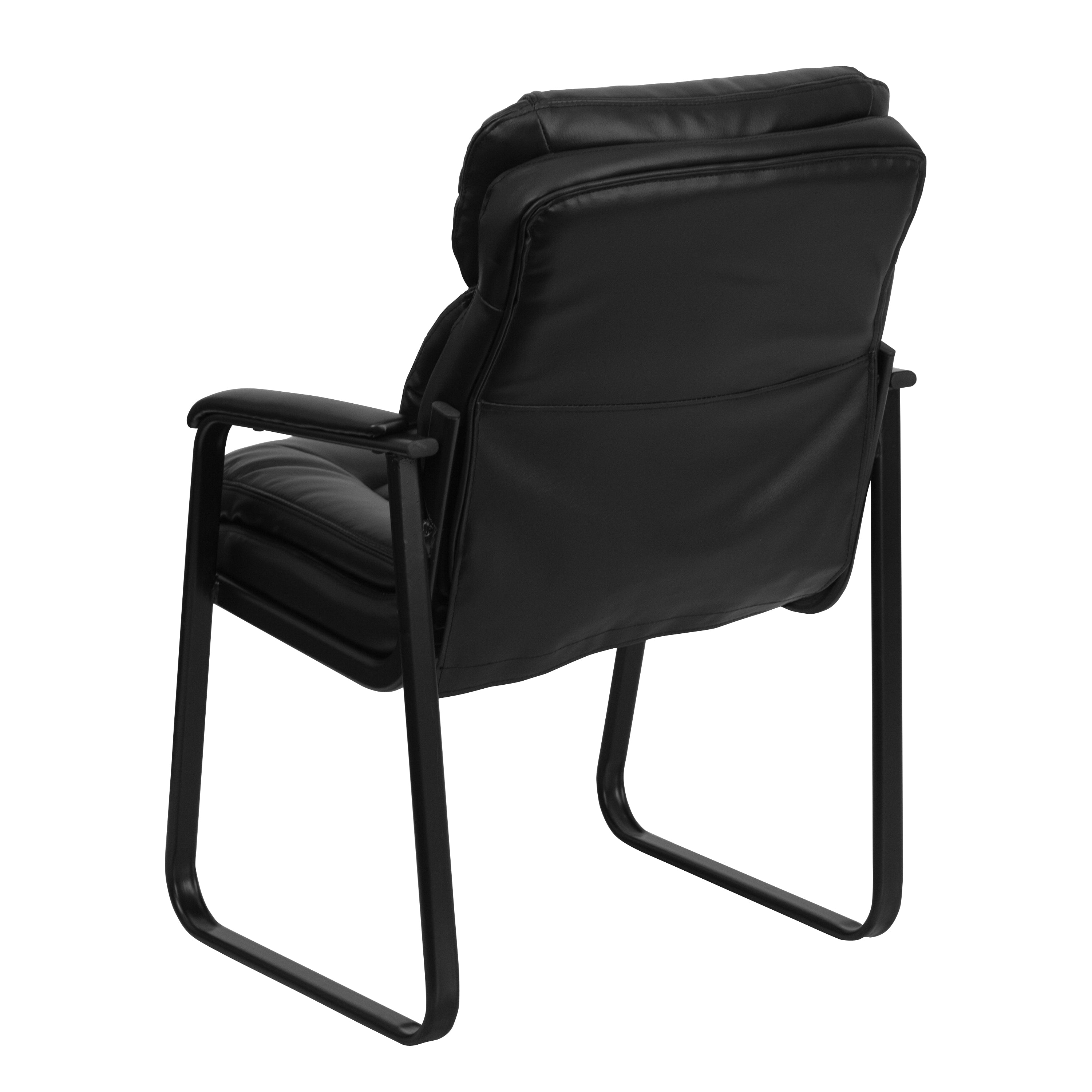 Executive Side Reception Chair with Lumbar Support and Sled Base