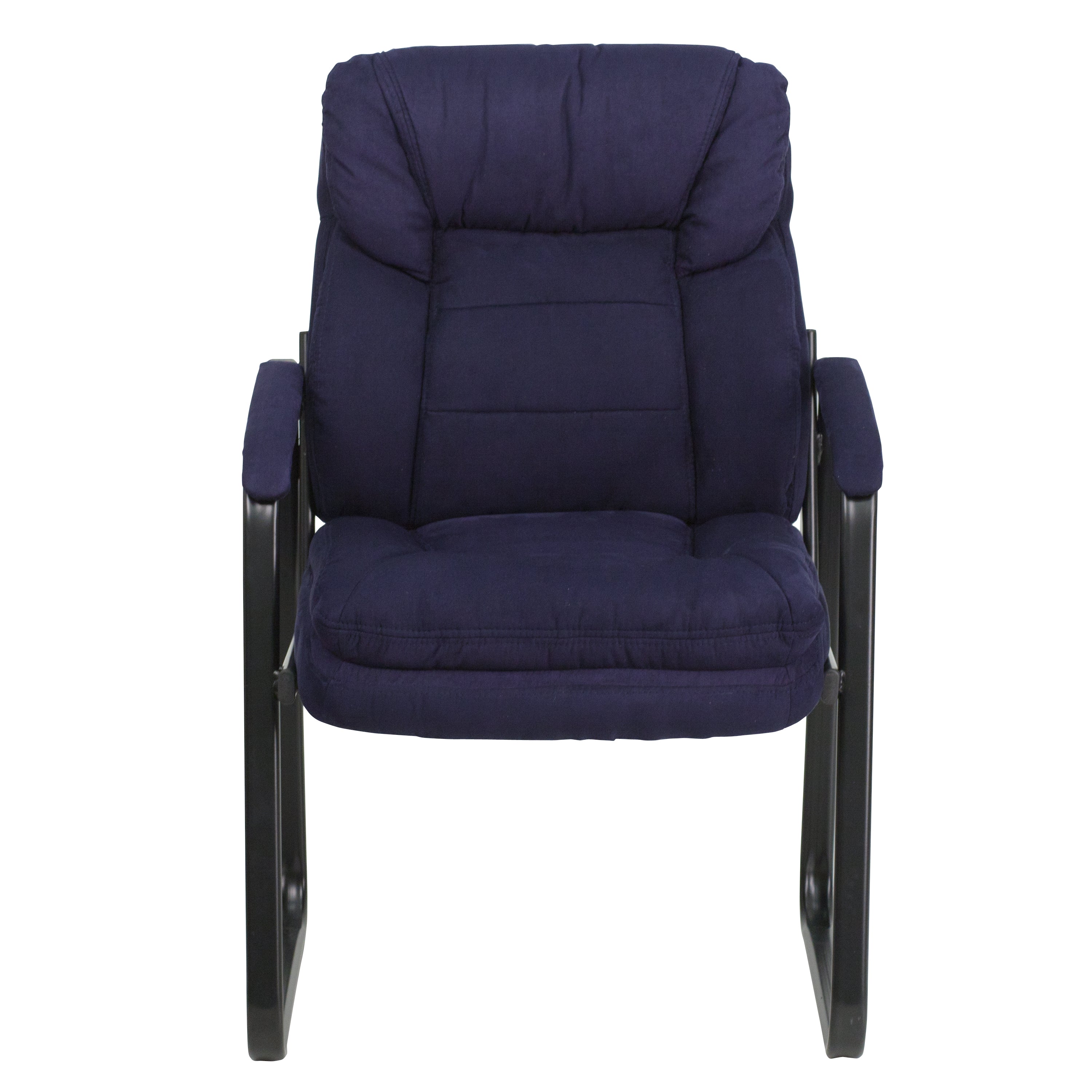 Executive Side Reception Chair with Lumbar Support and Sled Base