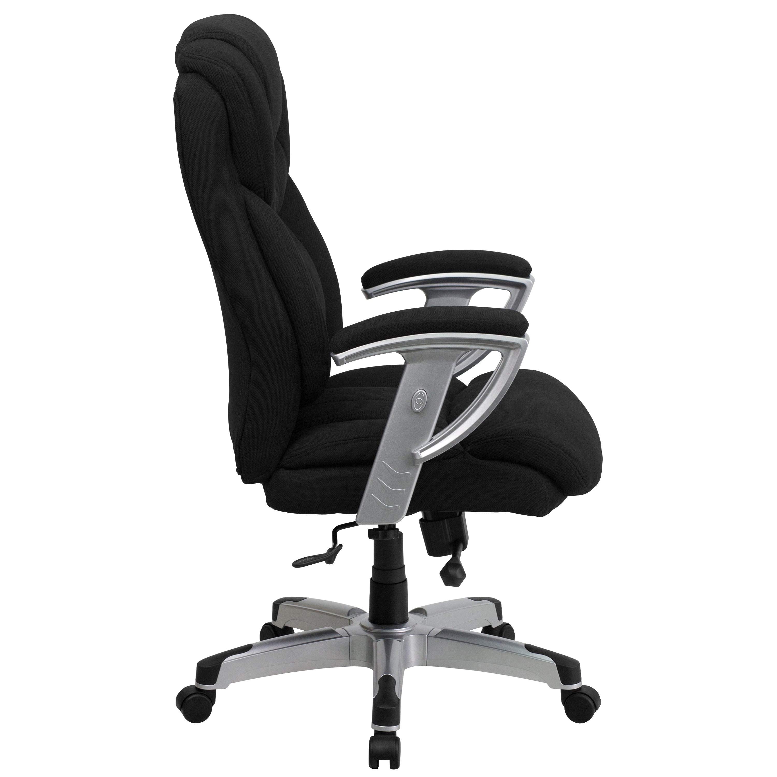 HERCULES Series Big & Tall 400 lb. Rated Executive Swivel Ergonomic Office Chair with Silver Finished Adjustable Arms-Big & Tall Office Chair-Flash Furniture-Wall2Wall Furnishings