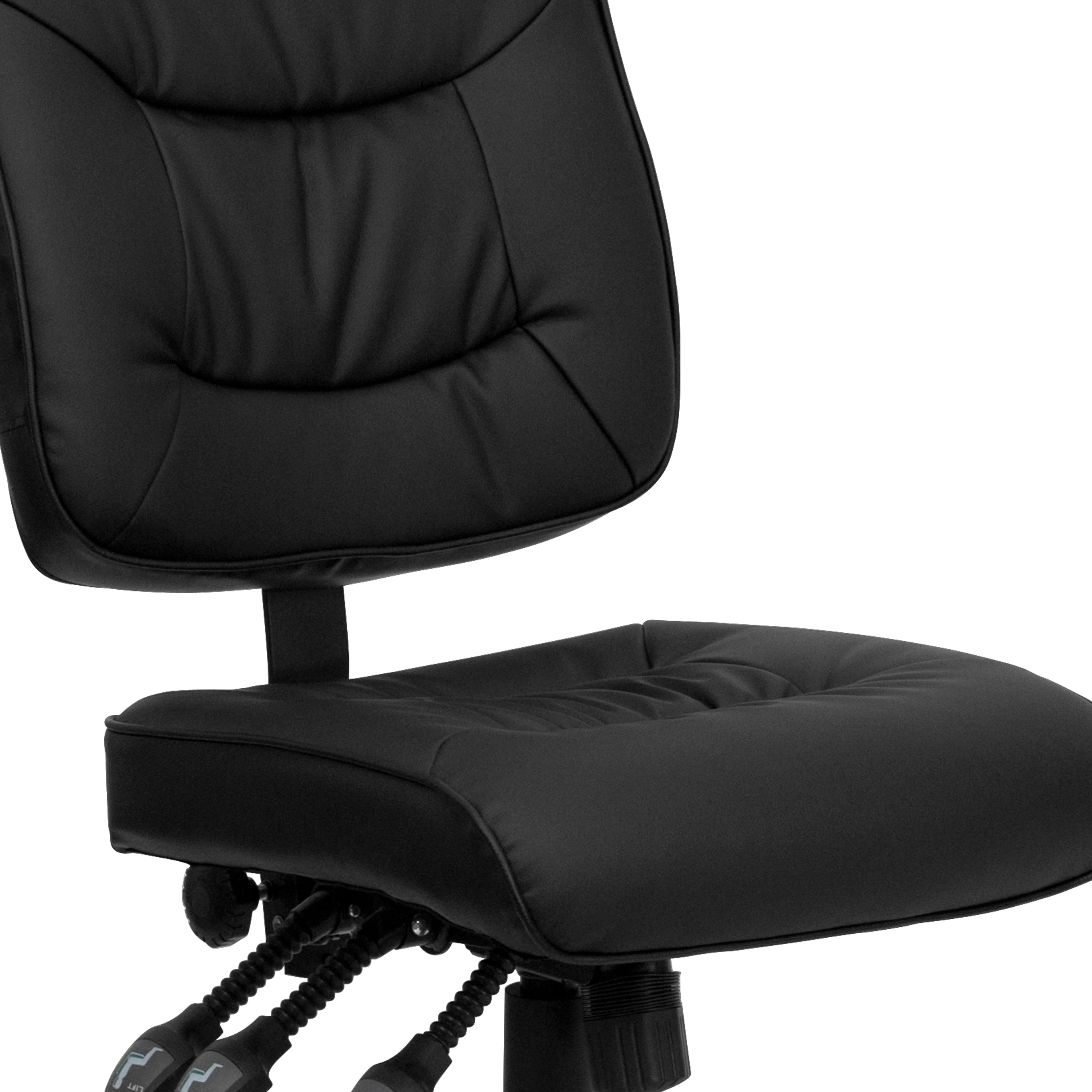 Mid-Back LeatherSoft Multifunction Swivel Ergonomic Task Office Chair