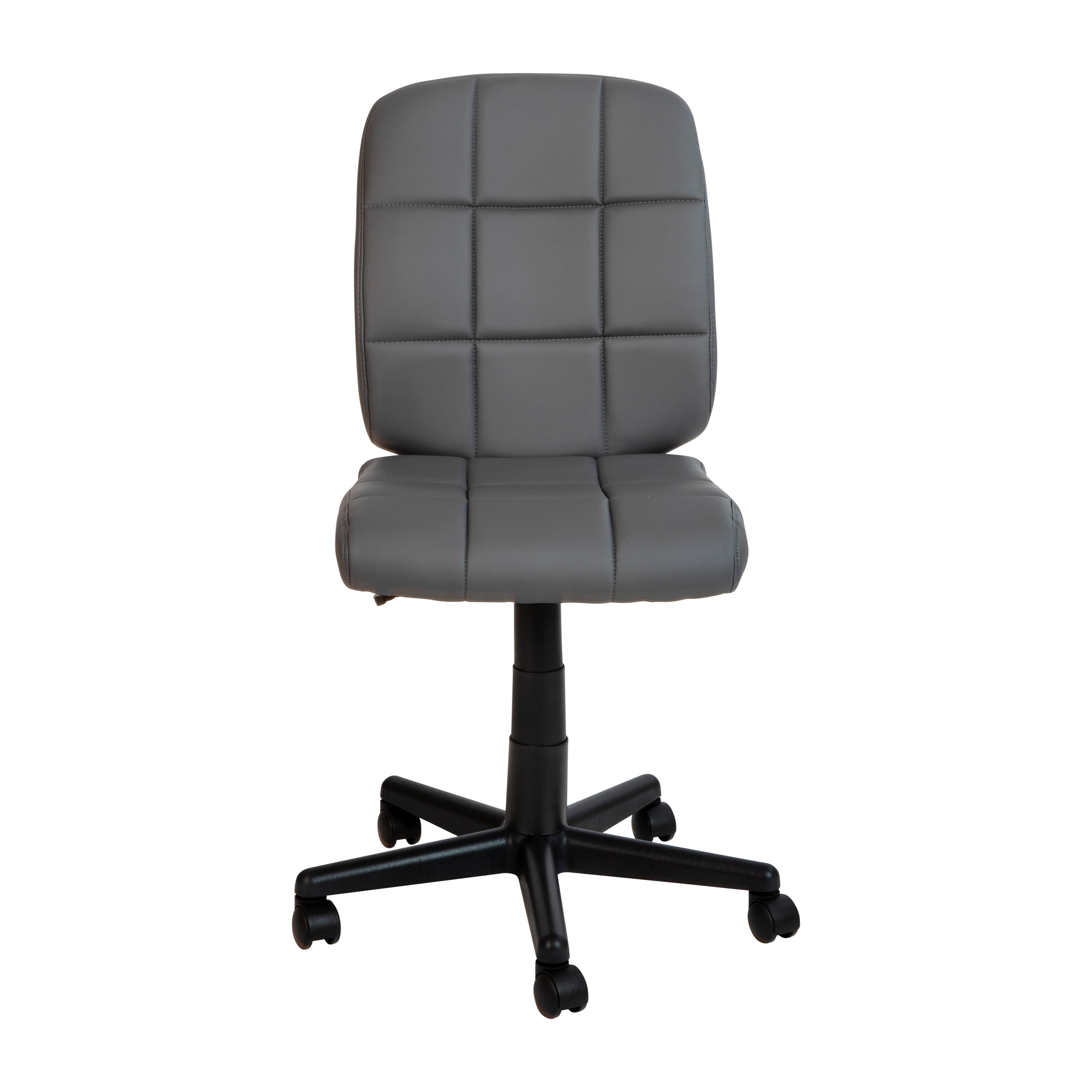 Mid-Back Quilted Vinyl Swivel Task Office Chair