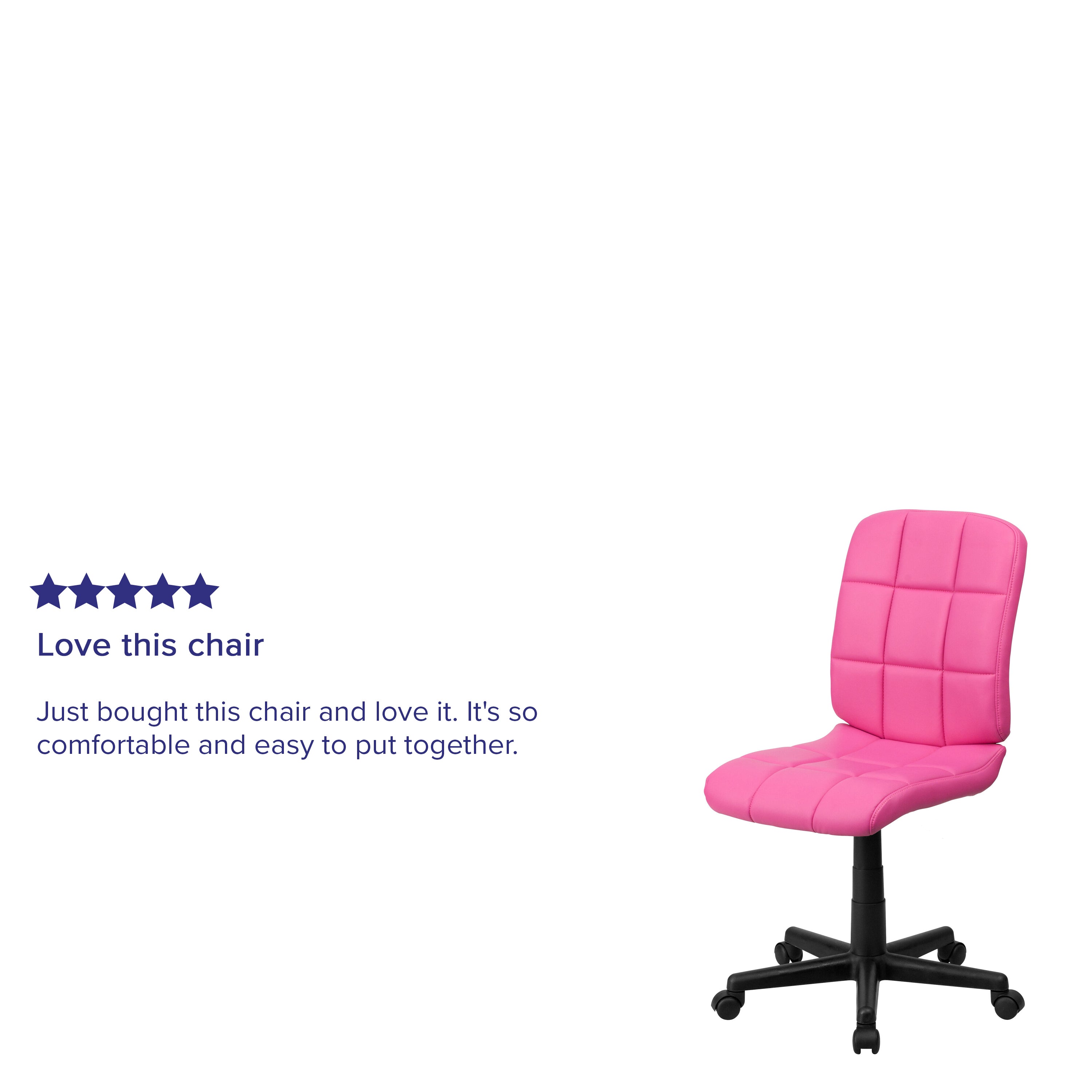 Mid-Back Quilted Vinyl Swivel Task Office Chair
