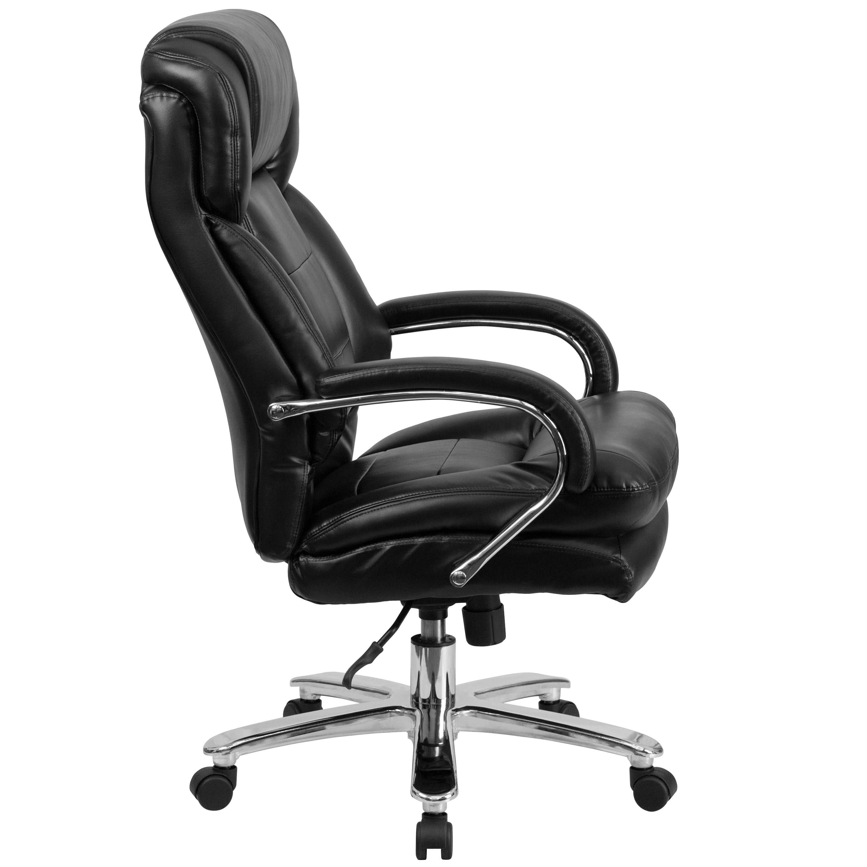 HERCULES Series 24/7 Intensive Use Big & Tall 500 lb. Rated Executive Swivel Ergonomic Office Chair with Loop Arms-Big & Tall Office Chair-Flash Furniture-Wall2Wall Furnishings