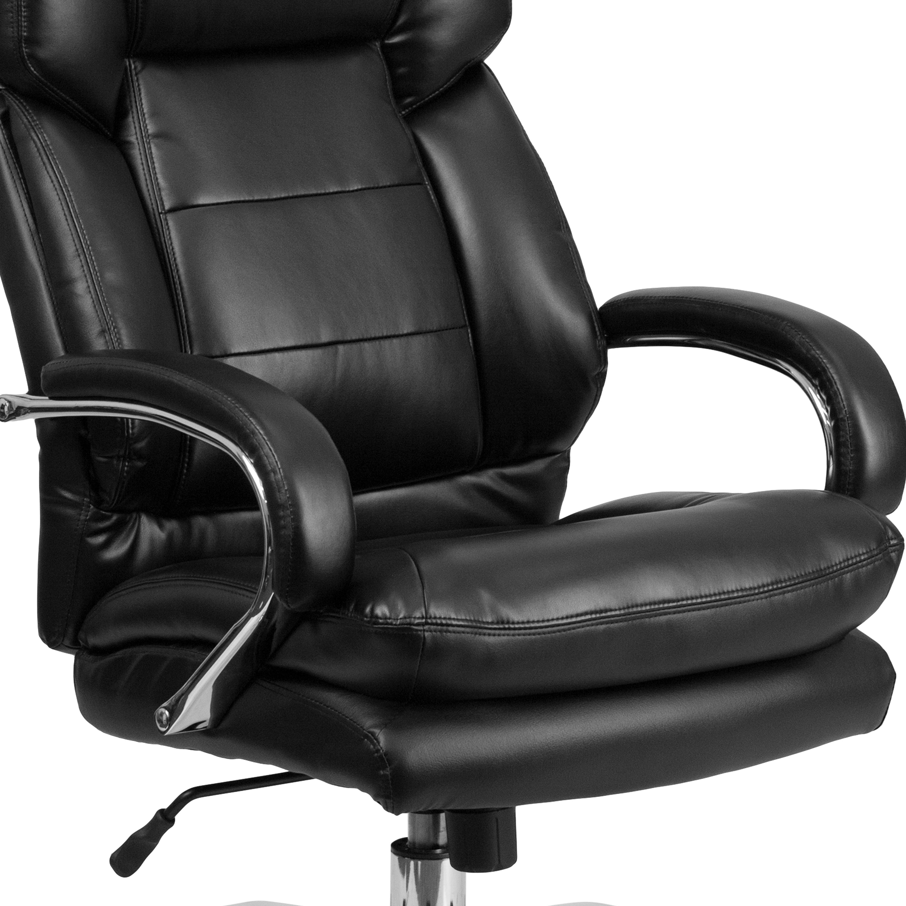 HERCULES Series 24/7 Intensive Use Big & Tall 500 lb. Rated Executive Swivel Ergonomic Office Chair with Loop Arms-Big & Tall Office Chair-Flash Furniture-Wall2Wall Furnishings