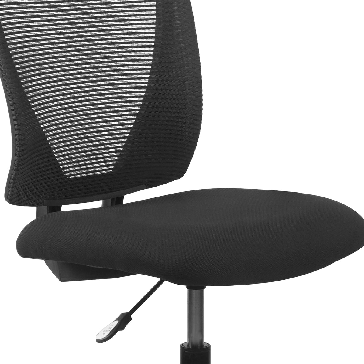Ergonomic Mid-Back Mesh Drafting Chair with Fabric Seat and Adjustable Foot Ring