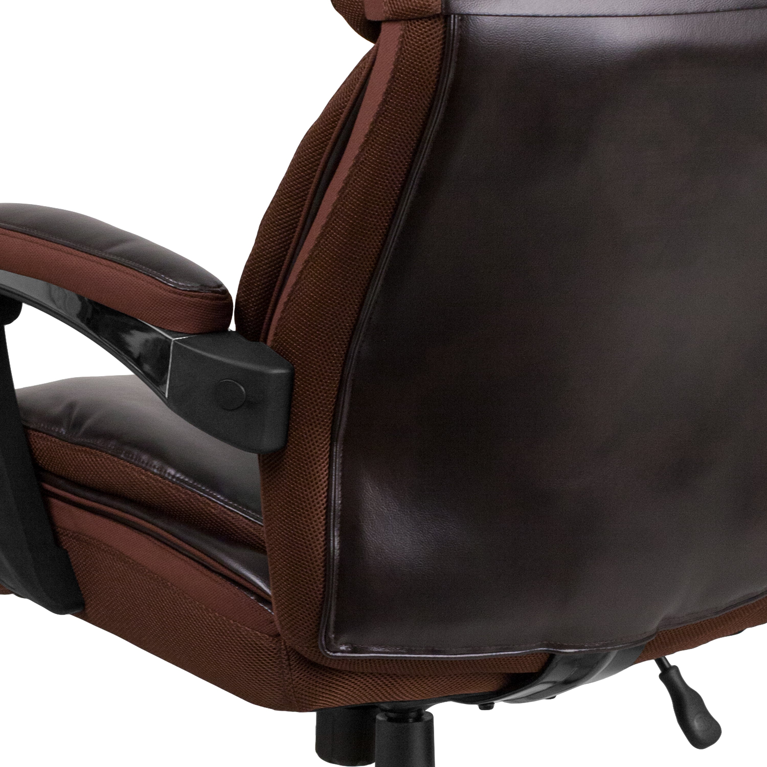 HERCULES Series Big & Tall 500 lb. Rated LeatherSoft Executive Swivel Ergonomic Office Chair with Height Adjustable Headrest-Big & Tall Office Chair-Flash Furniture-Wall2Wall Furnishings