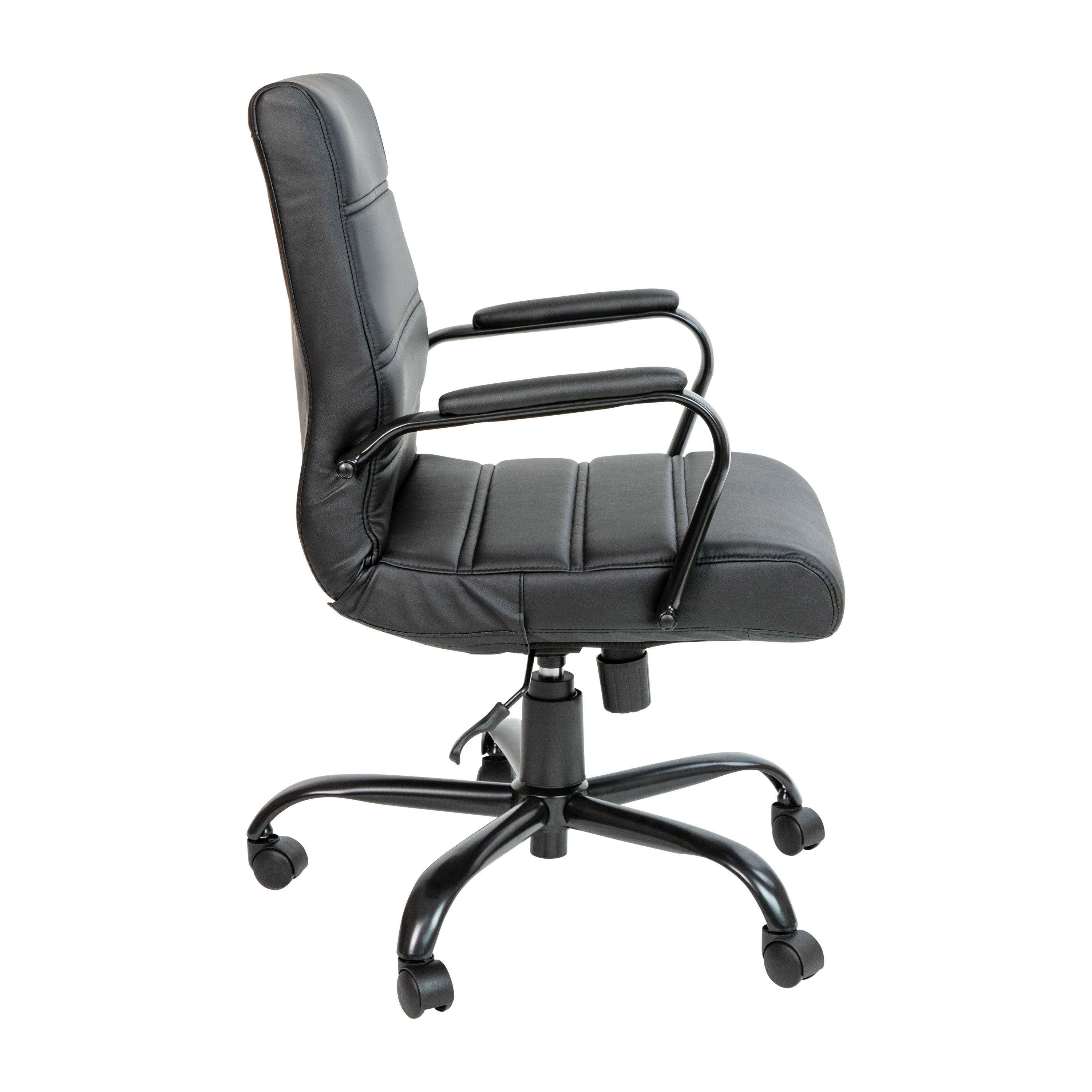 Mid-Back Executive Swivel Office Chair with Metal Frame and Arms