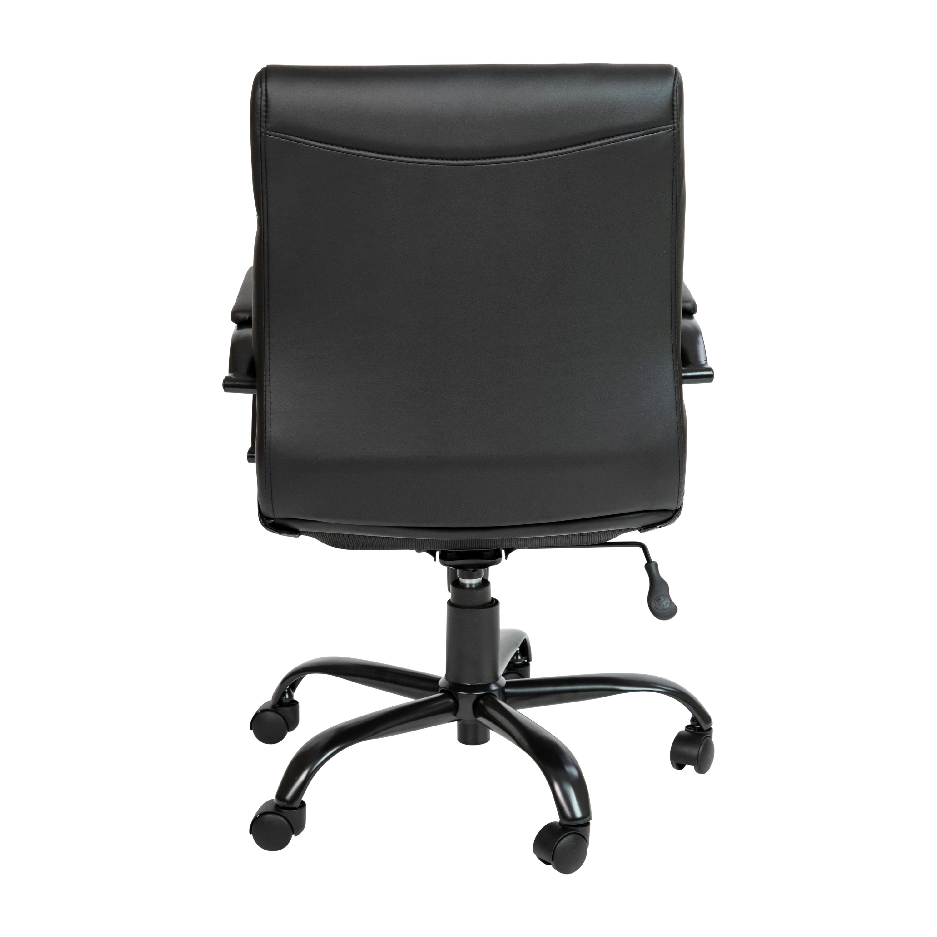 Mid-Back Executive Swivel Office Chair with Metal Frame and Arms