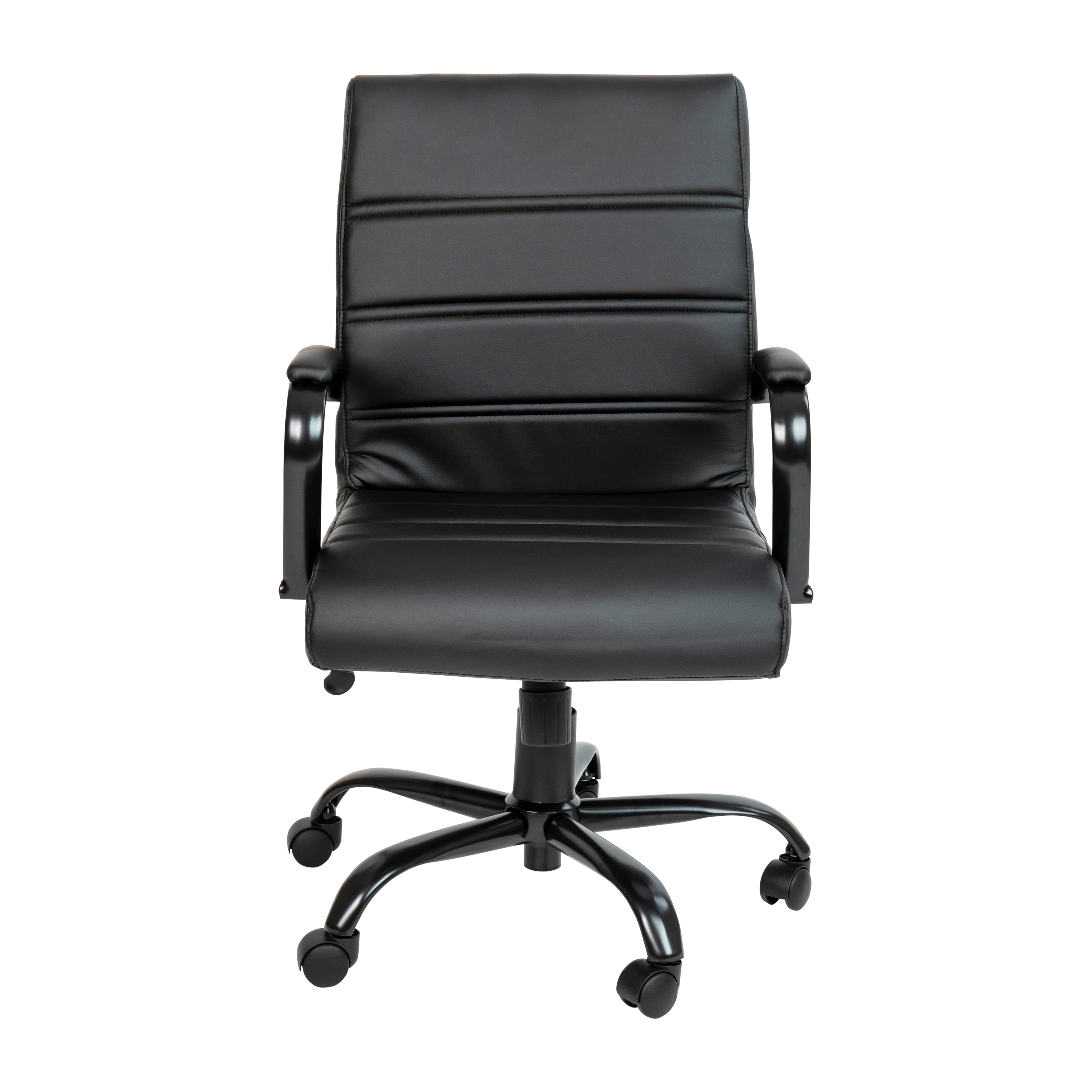 Mid-Back Executive Swivel Office Chair with Metal Frame and Arms
